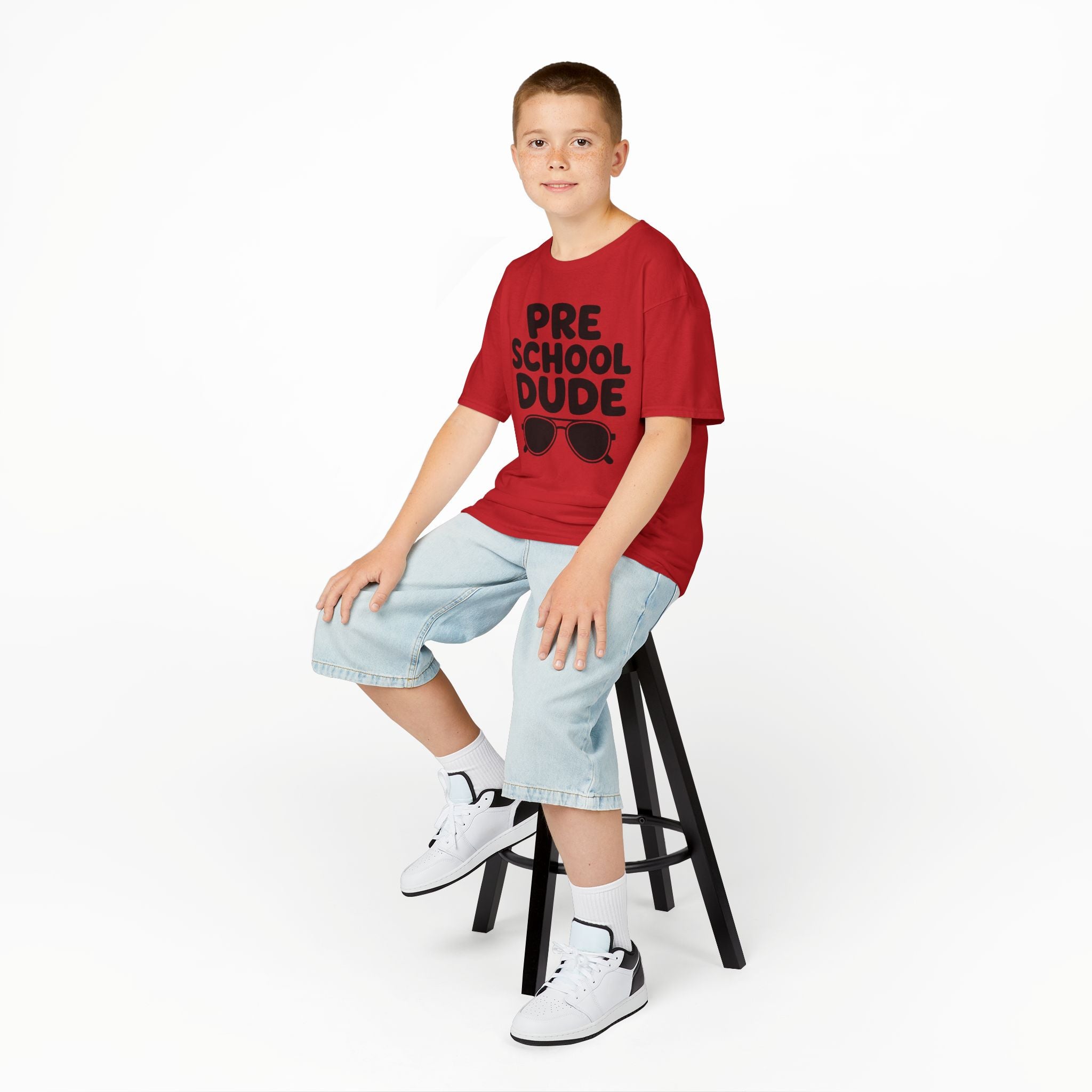 Preschool Dude Kids T‑Shirt — 'Preschool Dude' Sunglasses Graphic Tee for Boys
