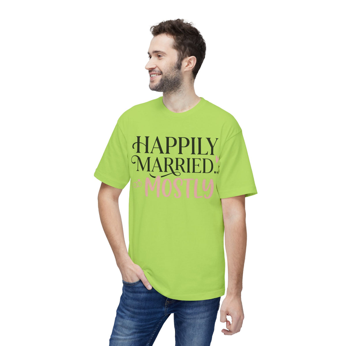 Happily Married Unisex Midweight T-shirt, Made in US