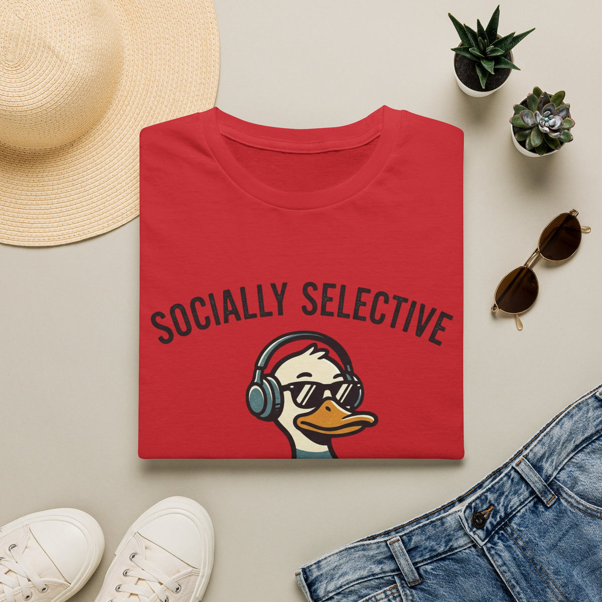 Socially Selective Duck T-Shirt — Funny Introvert Graphic Tee