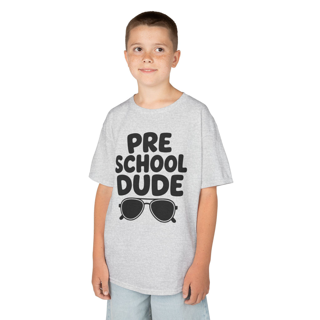 Preschool Dude Kids T‑Shirt — 'Preschool Dude' Sunglasses Graphic Tee for Boys