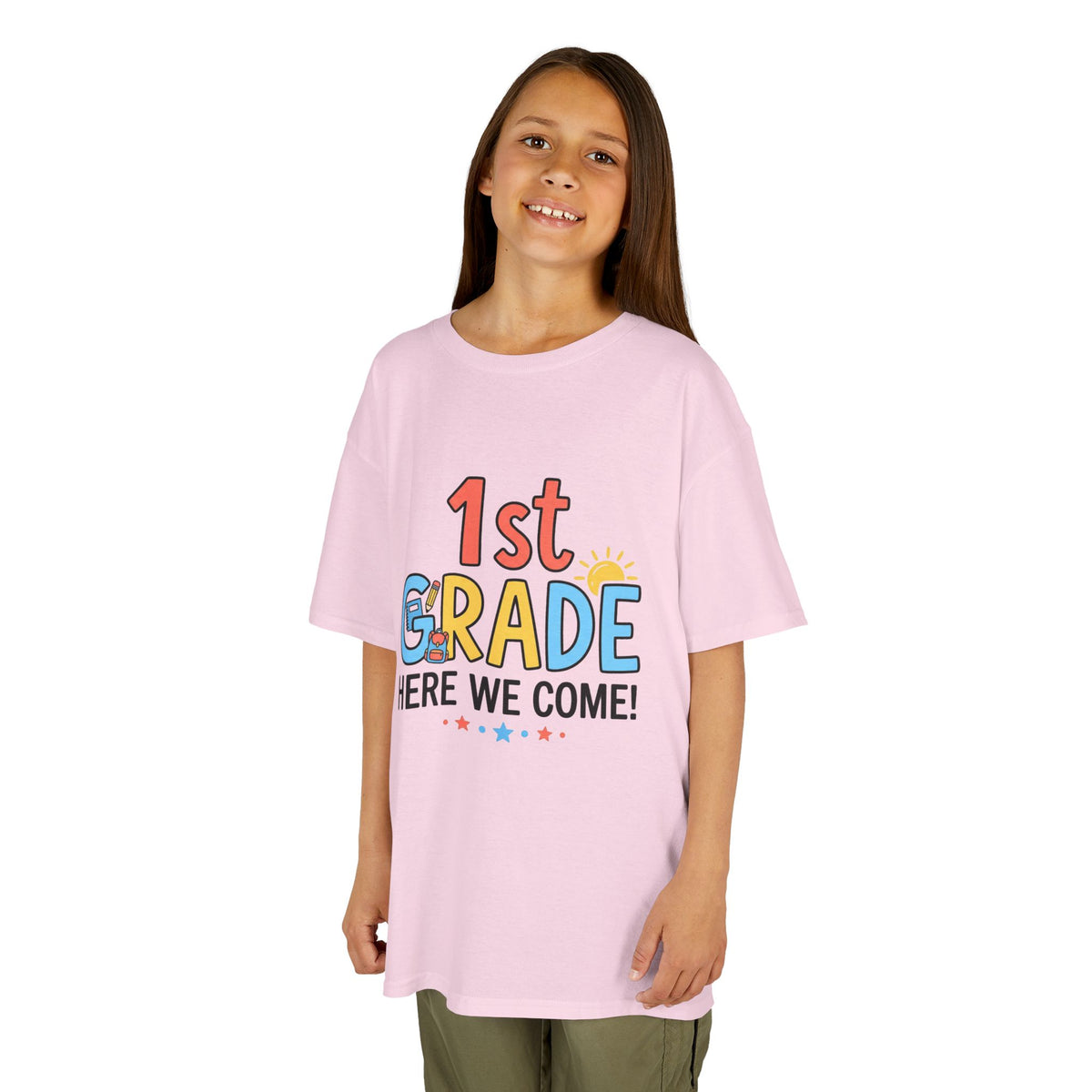 1st Grade Here We Come Kids T-Shirt — Back to School Shirt for Boys & Girls