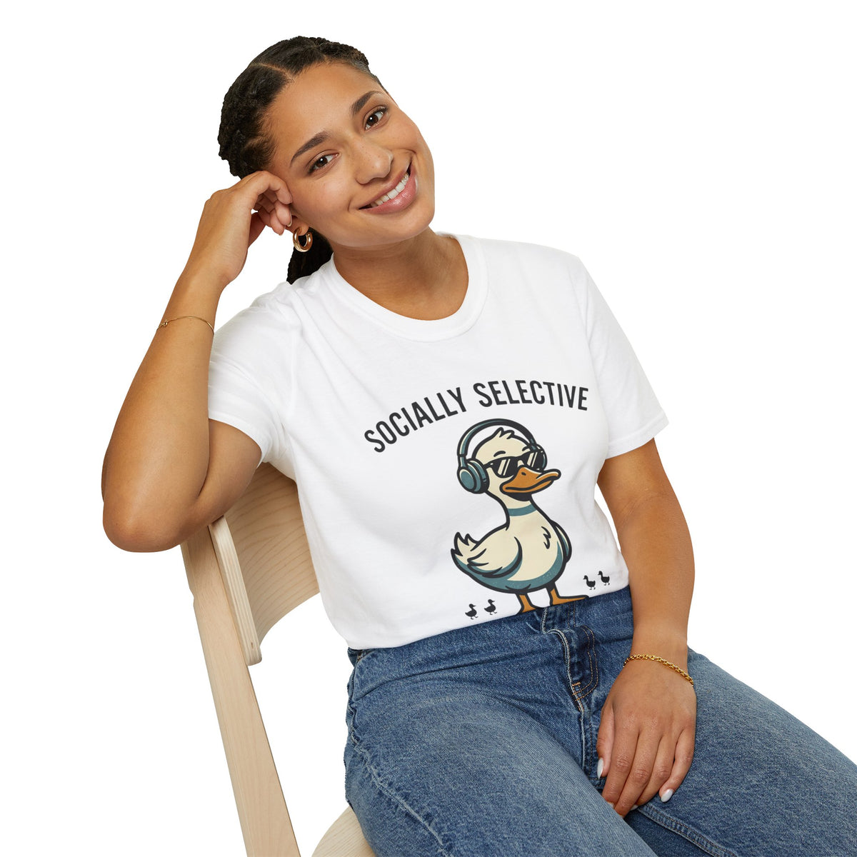 Socially Selective Duck T-Shirt — Funny Introvert Graphic Tee