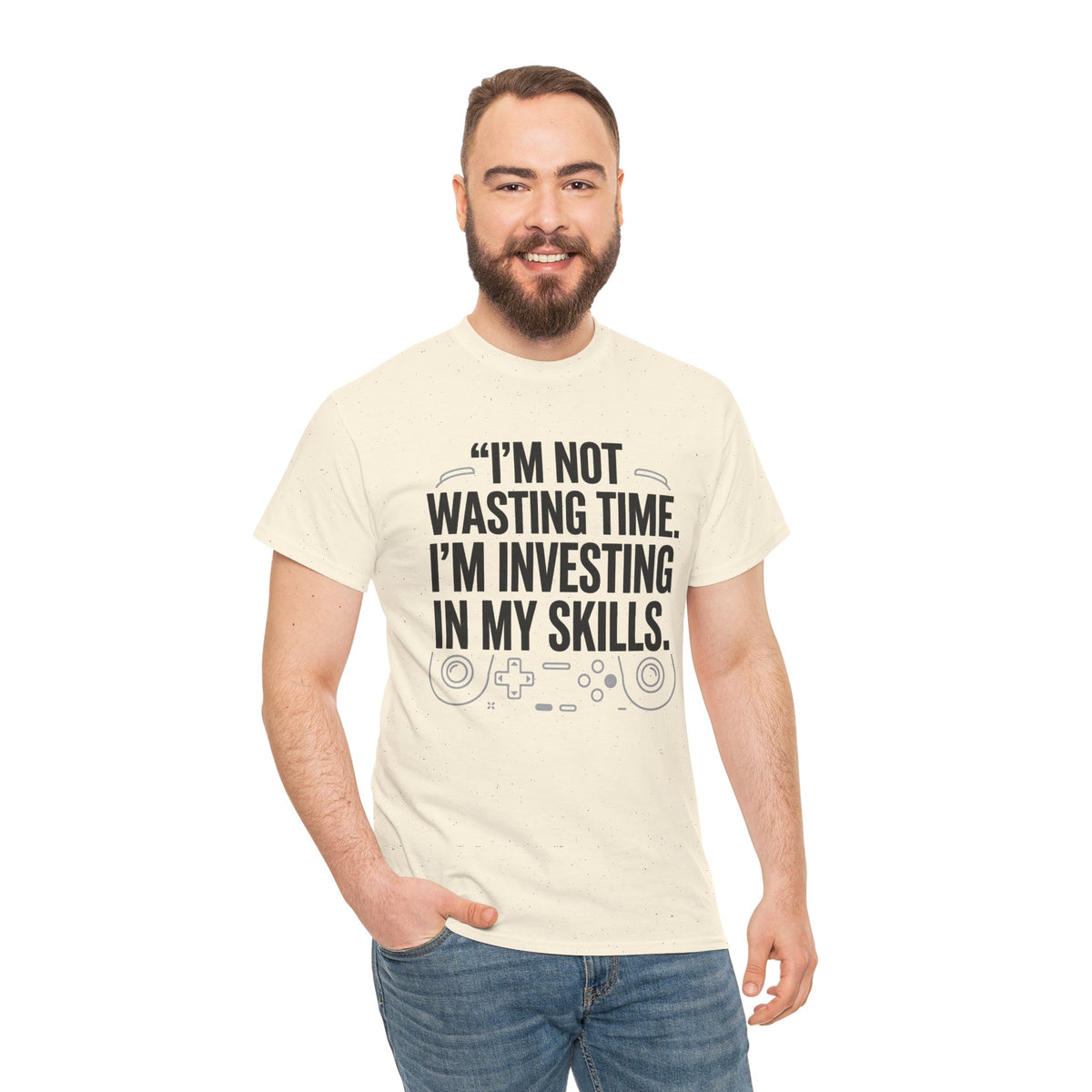 Gaming Tee - "I'm Not Wasting Time, I'm Investing In My Skills" Motivational Gamer T-Shirt