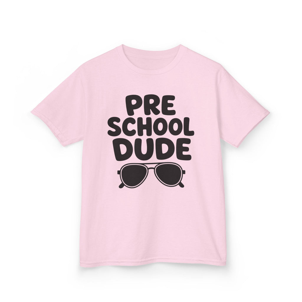 Preschool Dude Kids T‑Shirt — 'Preschool Dude' Sunglasses Graphic Tee for Boys