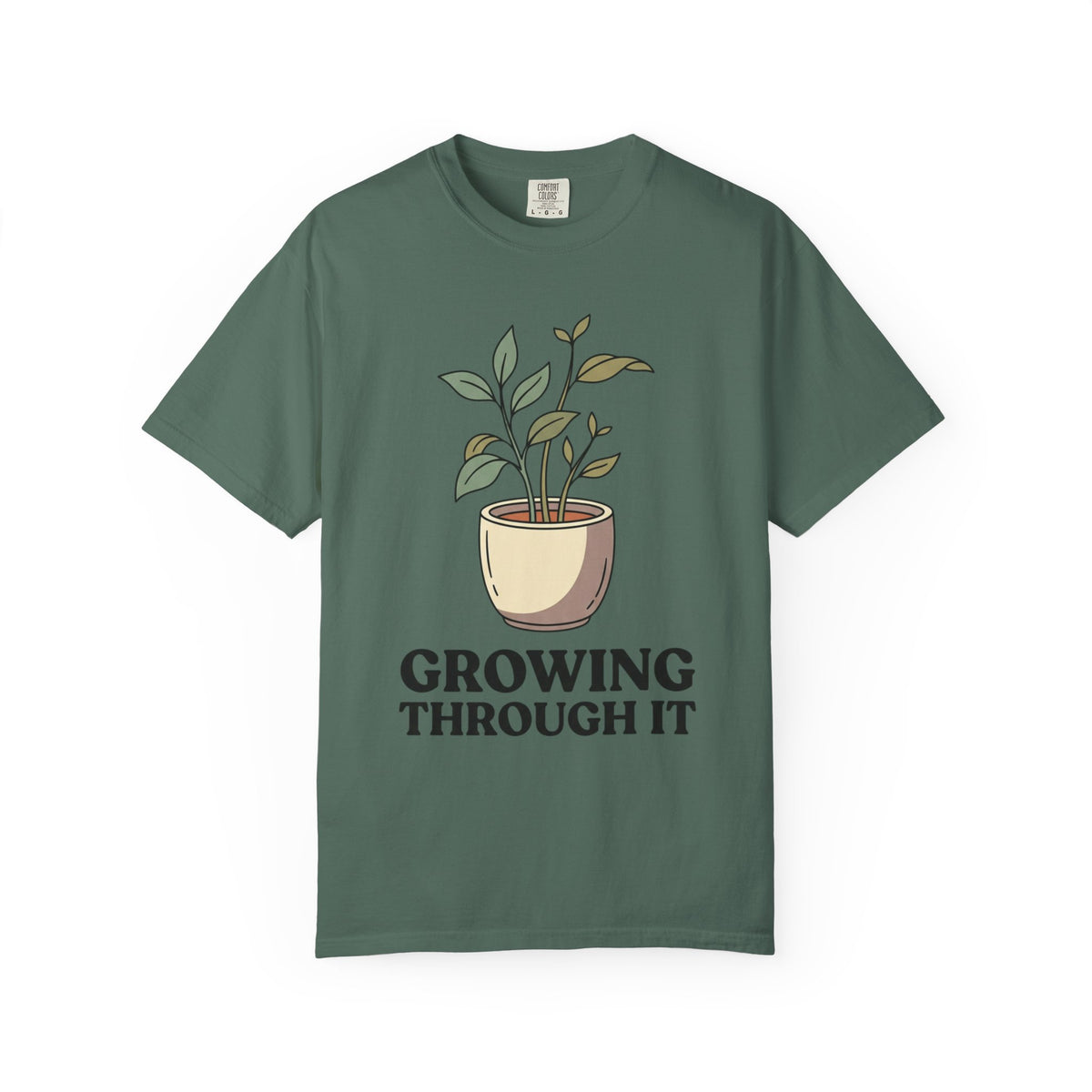 Growing Through It Plant Tee — Self Growth Graphic T-Shirt