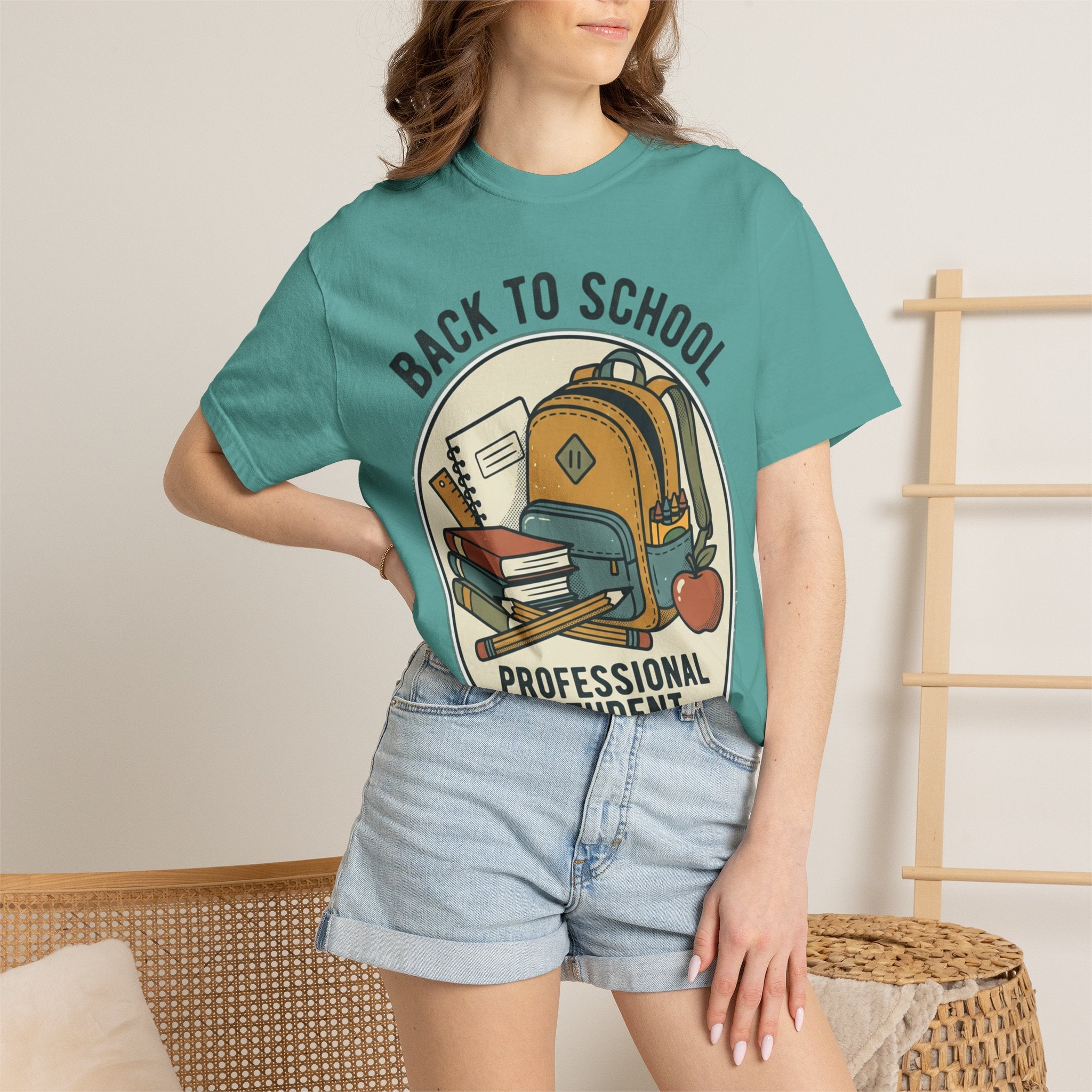 Back to School 'Professional Student' T-Shirt — Backpack & Books Graphic