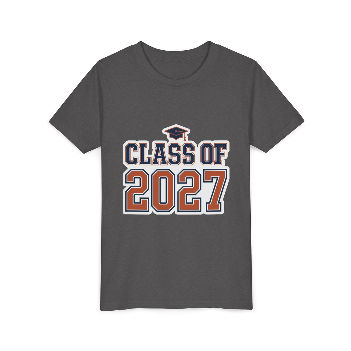 Class of 2027 Graduation Cap Kids Tee