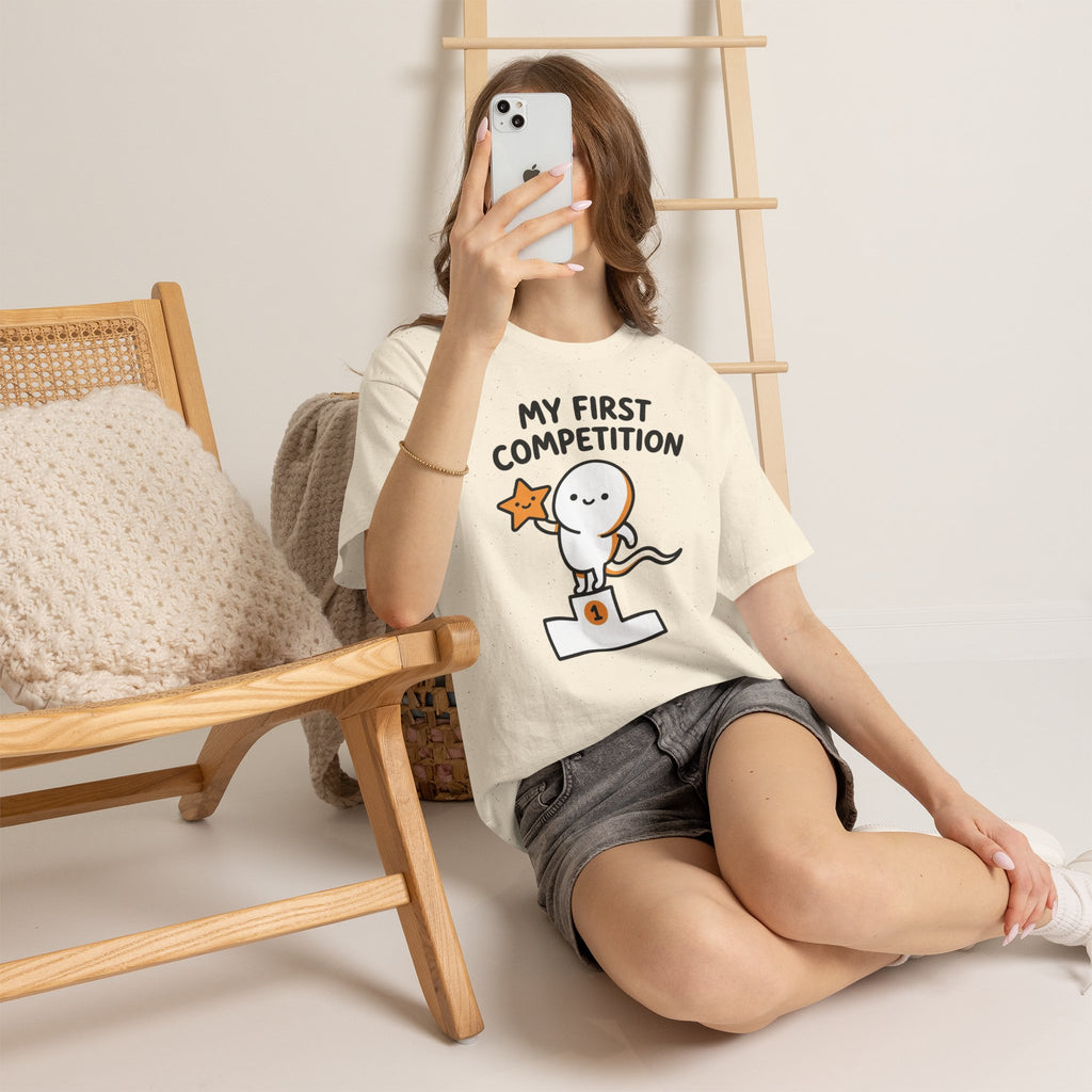 My First Competition Kids T‑Shirt – Cute Champ Podium Design
