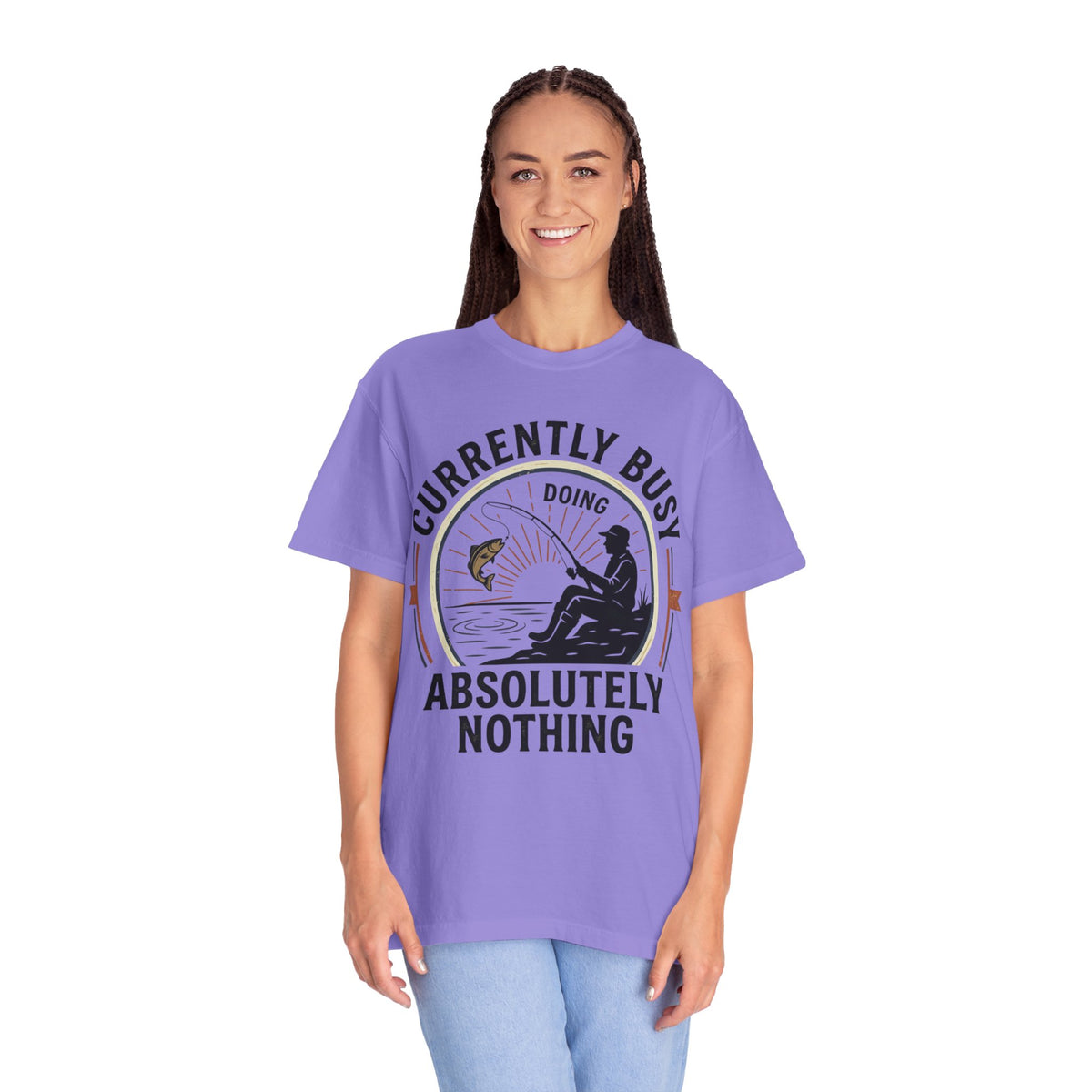 T-Shirt — Currently Busy Doing Absolutely Nothing Fishing Graphic