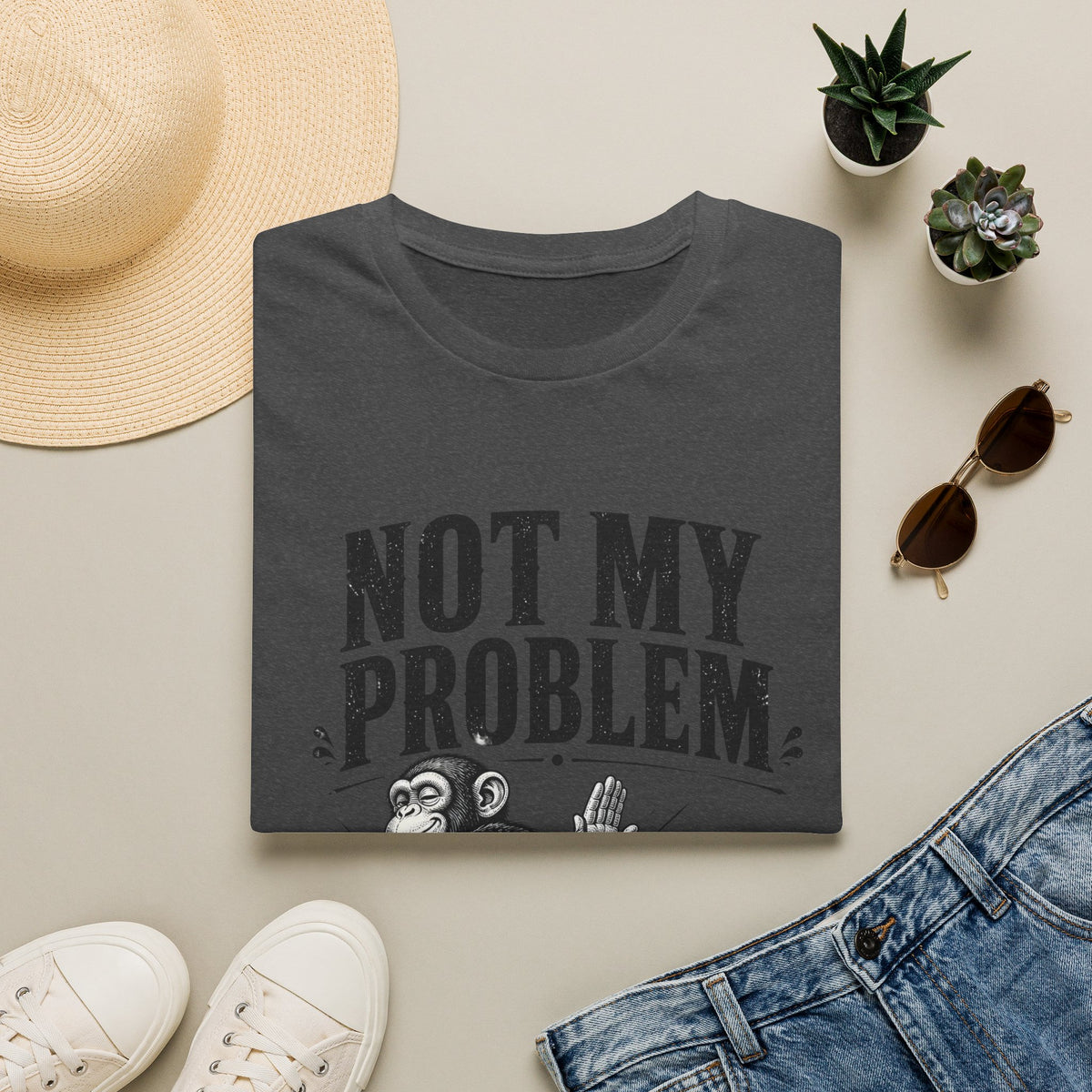Not My Problem Monkey Tee