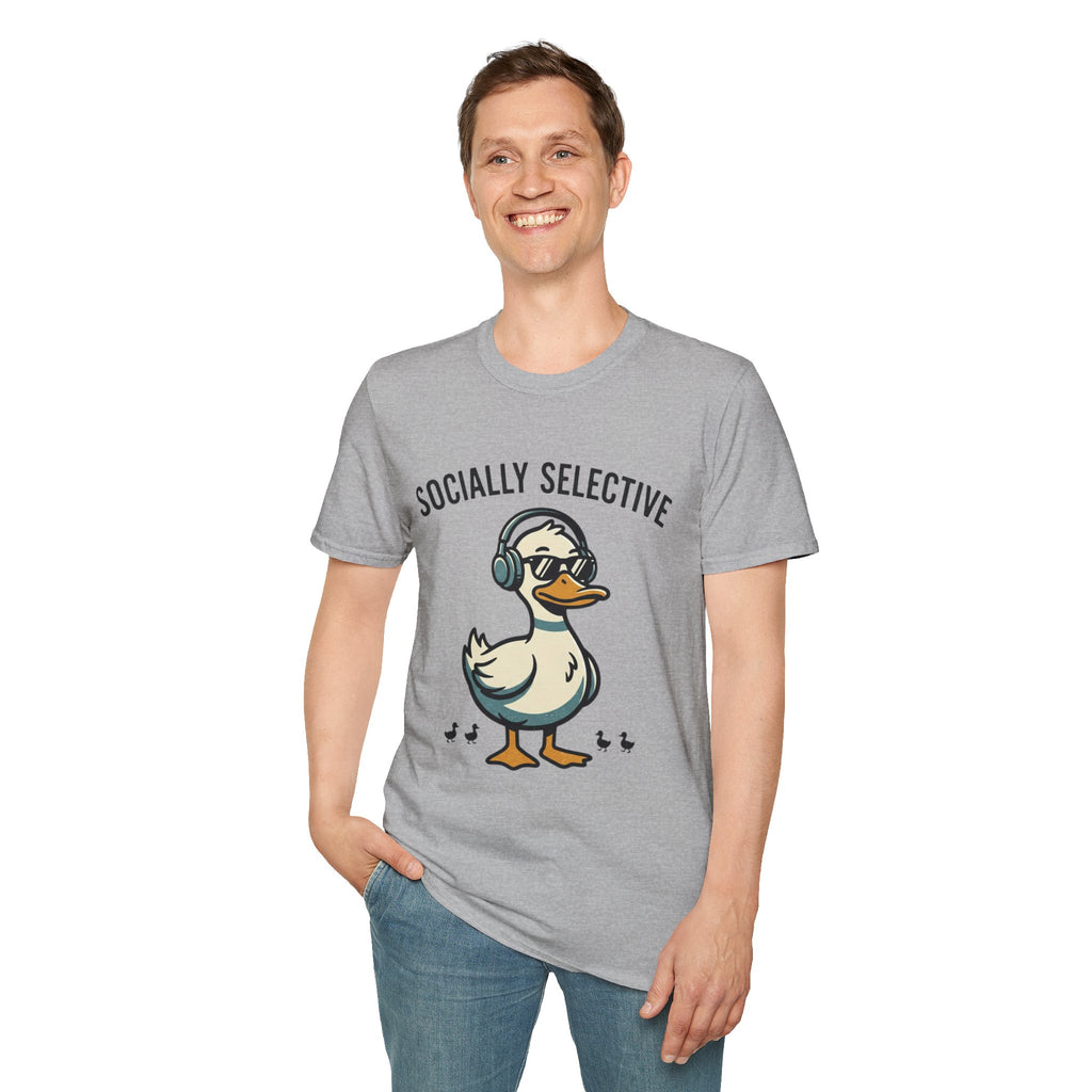 Socially Selective Duck T-Shirt — Funny Introvert Graphic Tee