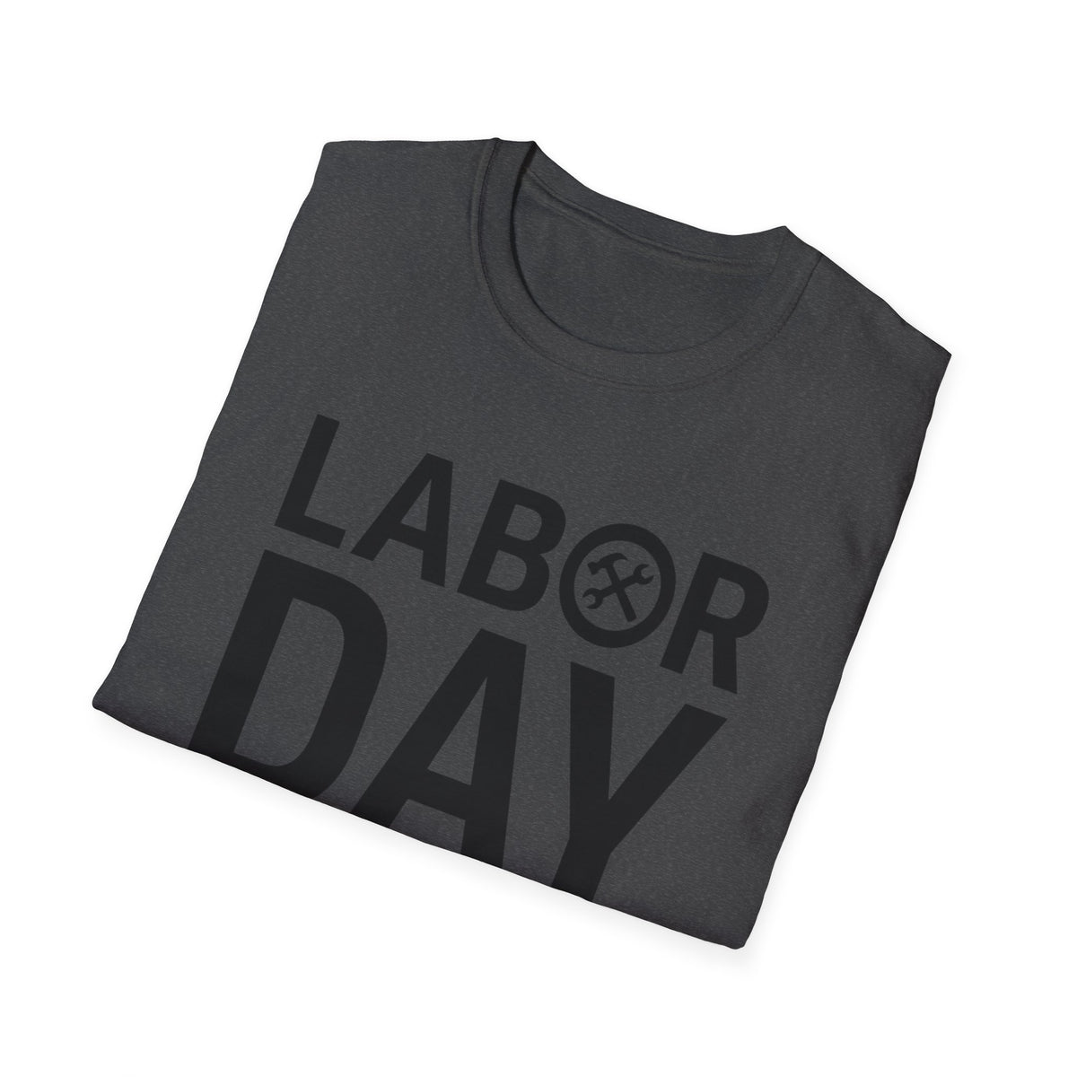 Labor Day Tools Graphic T-Shirt — Bold 'Labor Day' Text with Wrench & Hammer