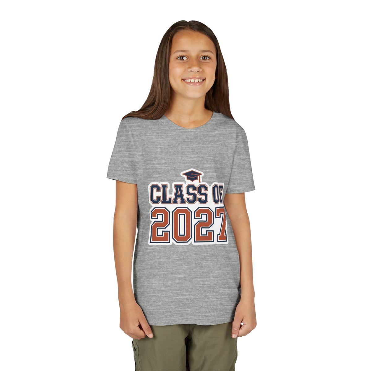 Class of 2027 Graduation Cap Kids Tee