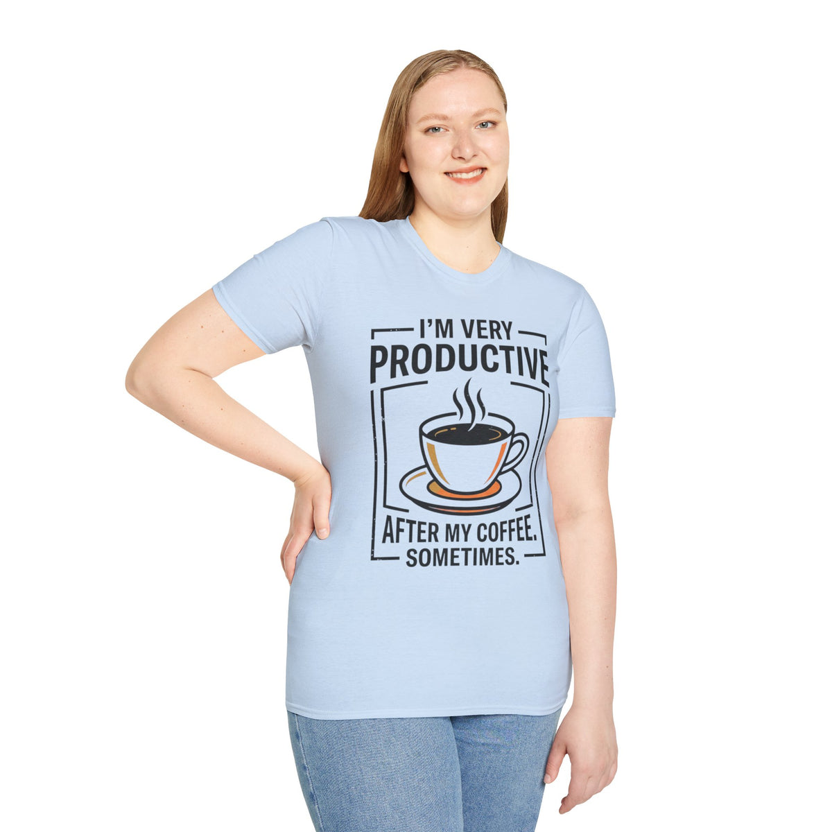 Coffee T-Shirt — "I'm Very Productive After My Coffee... Sometimes"