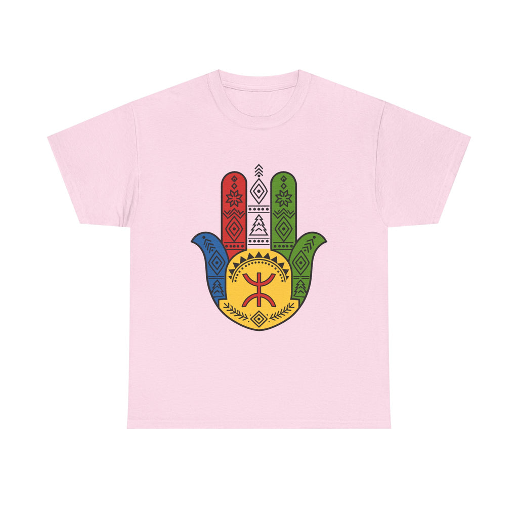 Hamsa Hand T-Shirt — Colorful Ethiopian Symbol Protection Tee
