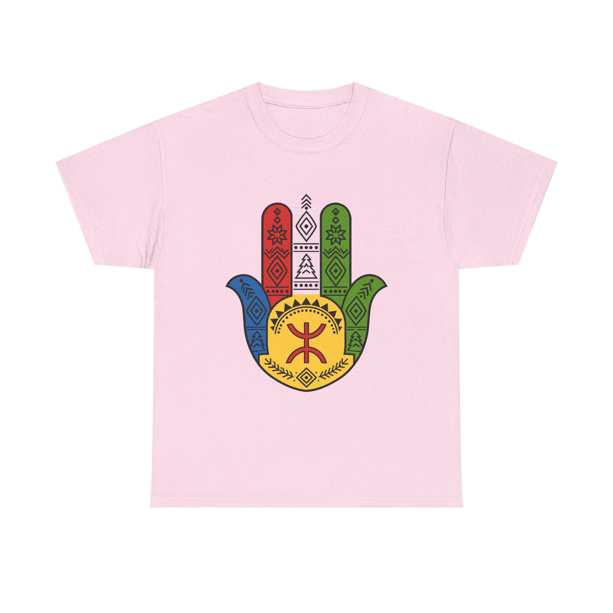 Hamsa Hand T-Shirt — Colorful Ethiopian Symbol Protection Tee