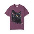 Galaxy Black Cat T-Shirt — Cosmic Cat Portrait Tee