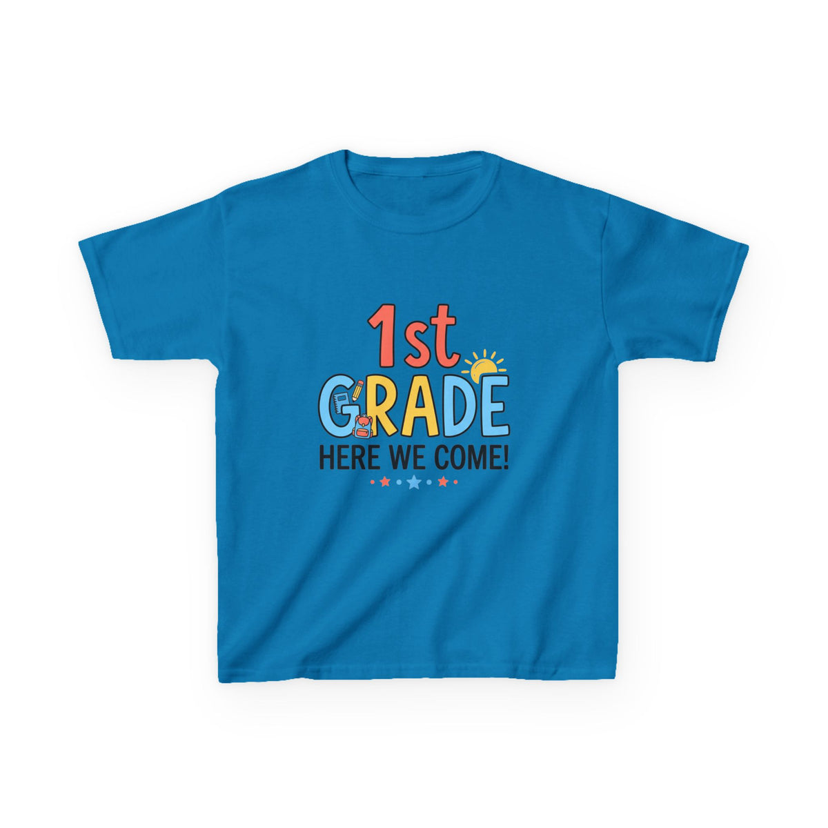 1st Grade Here We Come Kids T-Shirt — Back to School Shirt for Boys & Girls