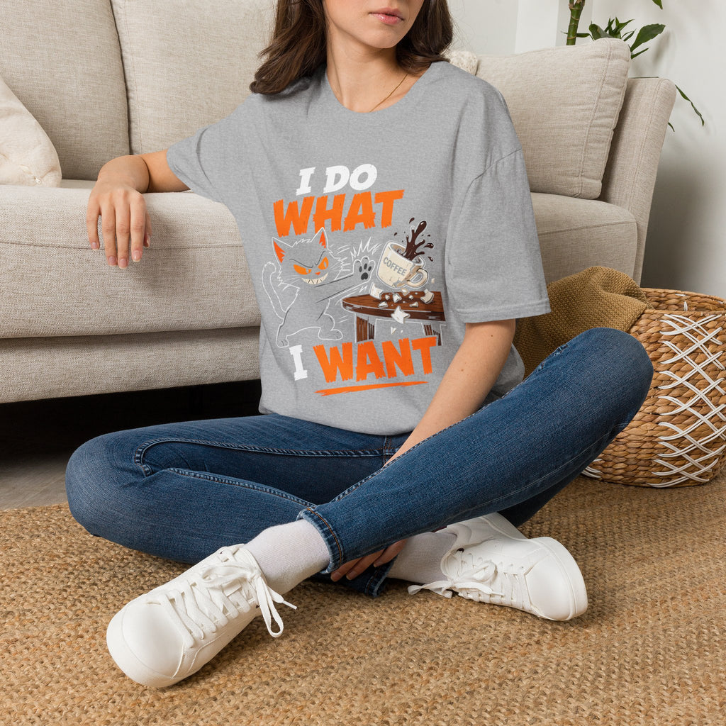 I Do What I Want Cat T-Shirt — Funny Coffee Lover Graphic Tee