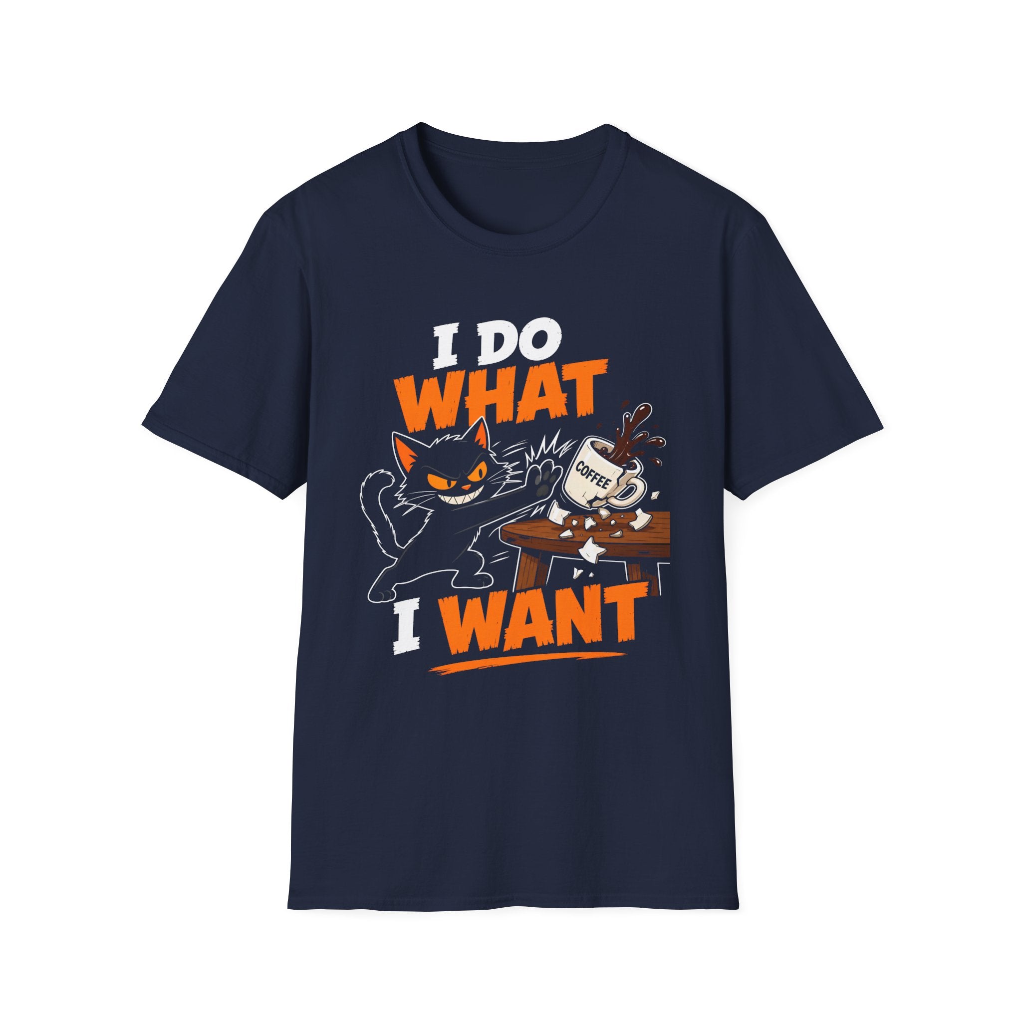 I Do What I Want Cat T-Shirt — Funny Coffee Lover Graphic Tee