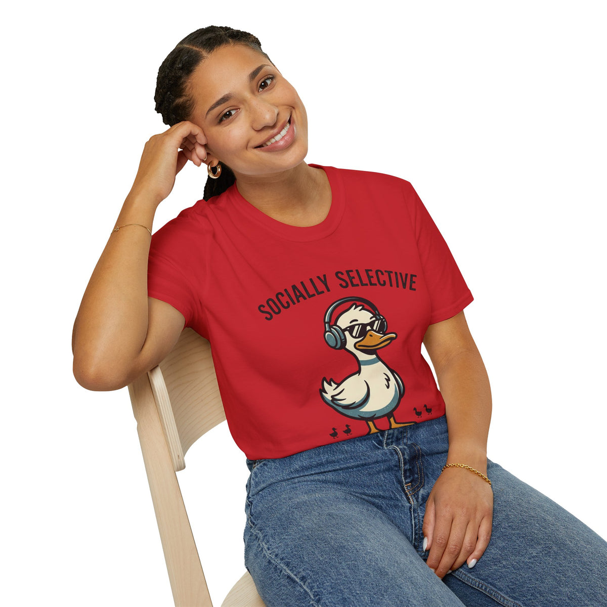 Socially Selective Duck T-Shirt — Funny Introvert Graphic Tee