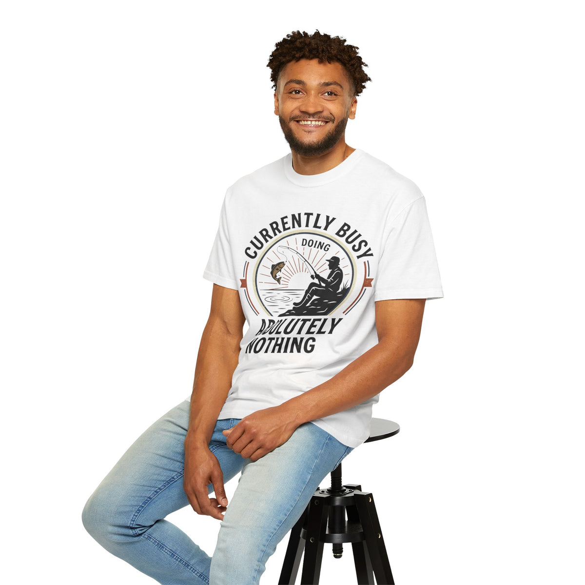 T-Shirt — Currently Busy Doing Absolutely Nothing Fishing Graphic