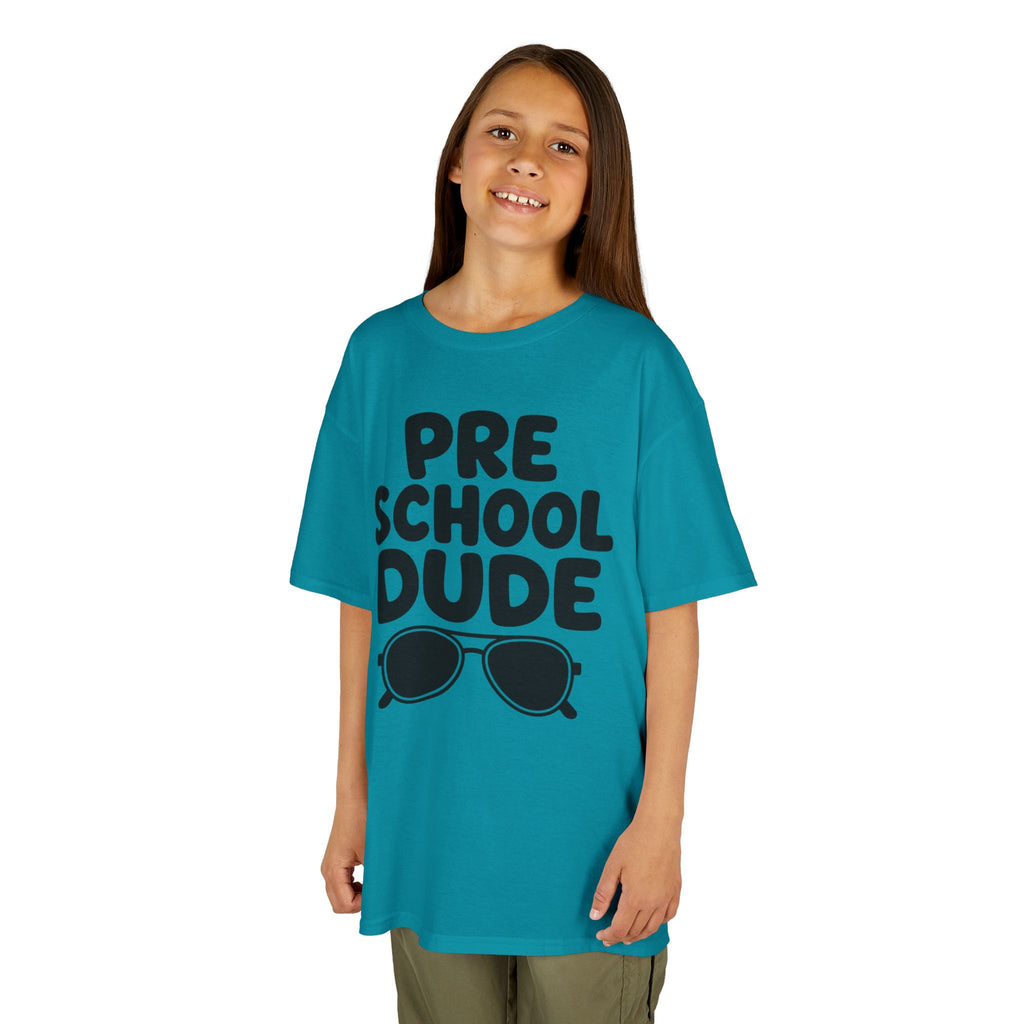 Preschool Dude Kids T‑Shirt — 'Preschool Dude' Sunglasses Graphic Tee for Boys