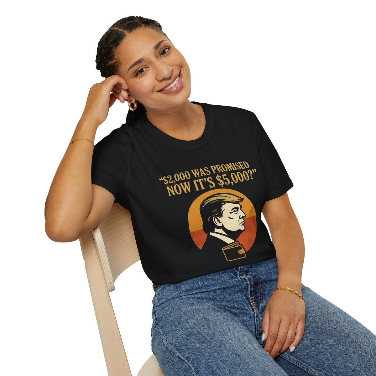 Trump 2,000 to 5,000 Retro Portrait T-Shirt