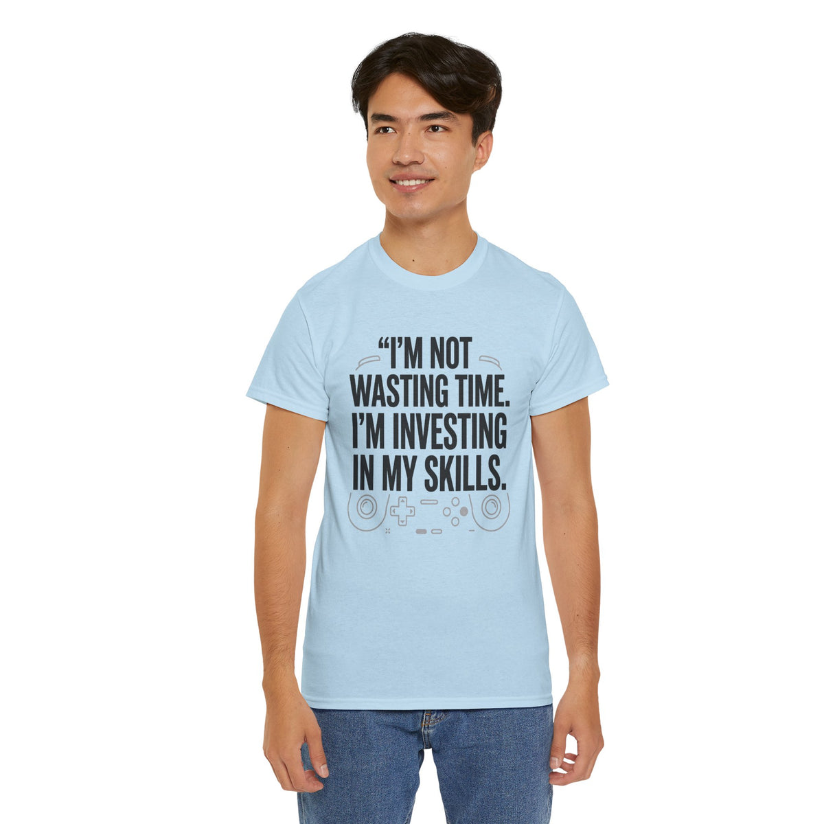 Gaming Tee - "I'm Not Wasting Time, I'm Investing In My Skills" Motivational Gamer T-Shirt