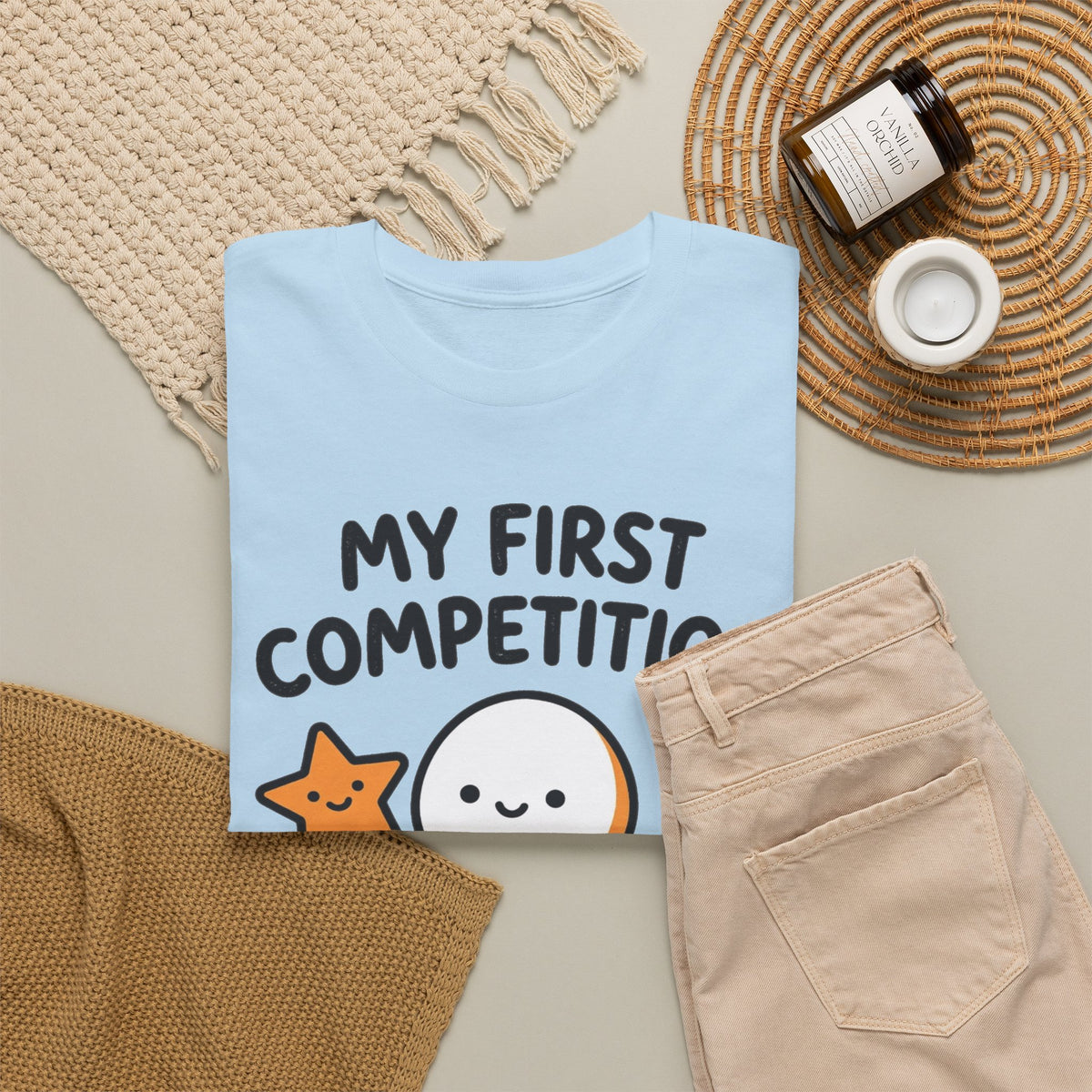 My First Competition Kids T‑Shirt – Cute Champ Podium Design