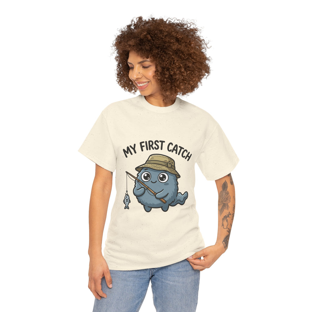 T-Shirt — "My First Catch" Cute Baby Narwhal Fishing Tee