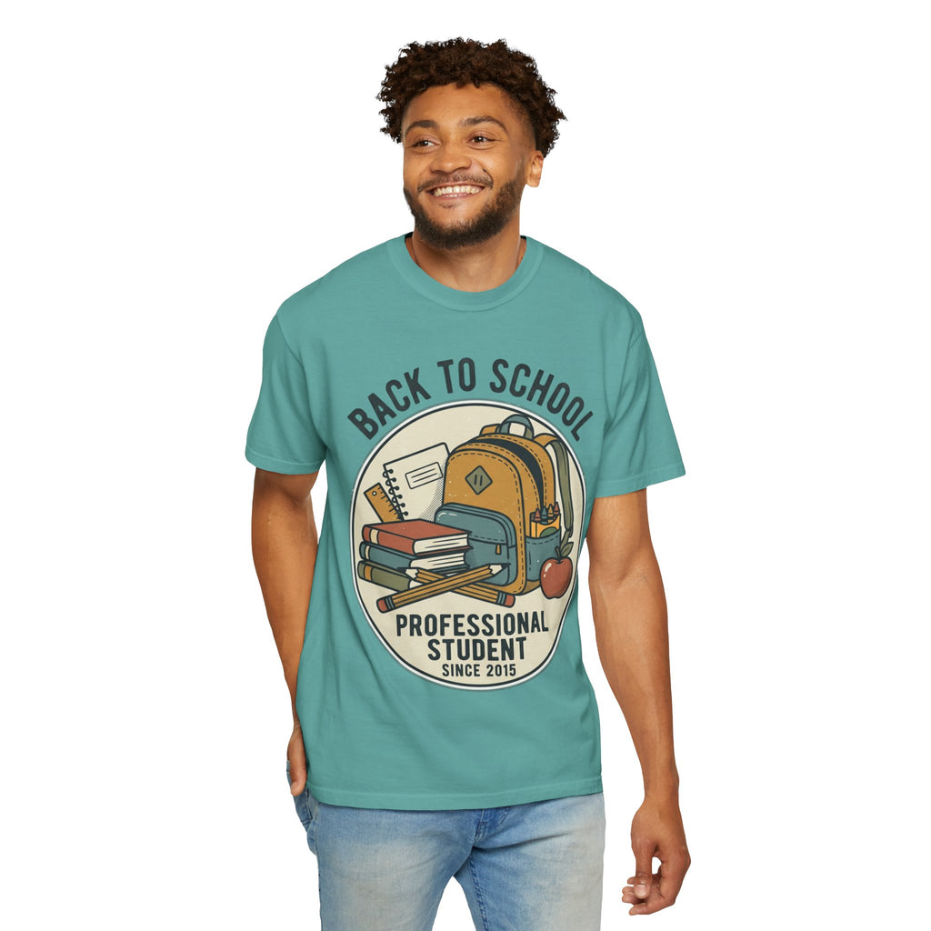 Back to School 'Professional Student' T-Shirt — Backpack & Books Graphic