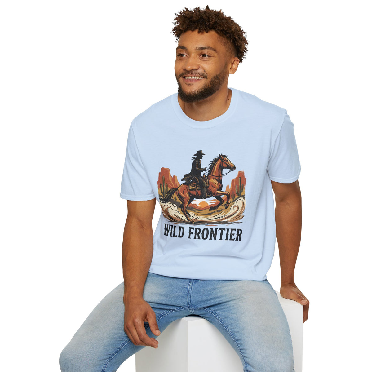 Wild Frontier Cowboy T-Shirt — Western Rider Graphic Tee
