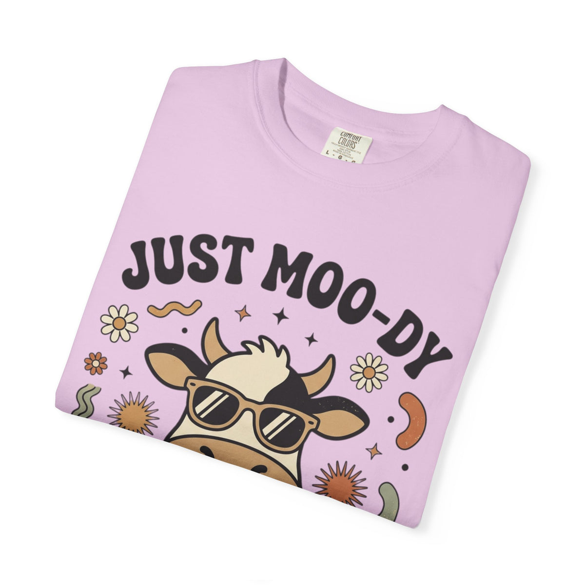 Just Moo-dy Cow T-Shirt — Cute Retro Cow Graphic Tee
