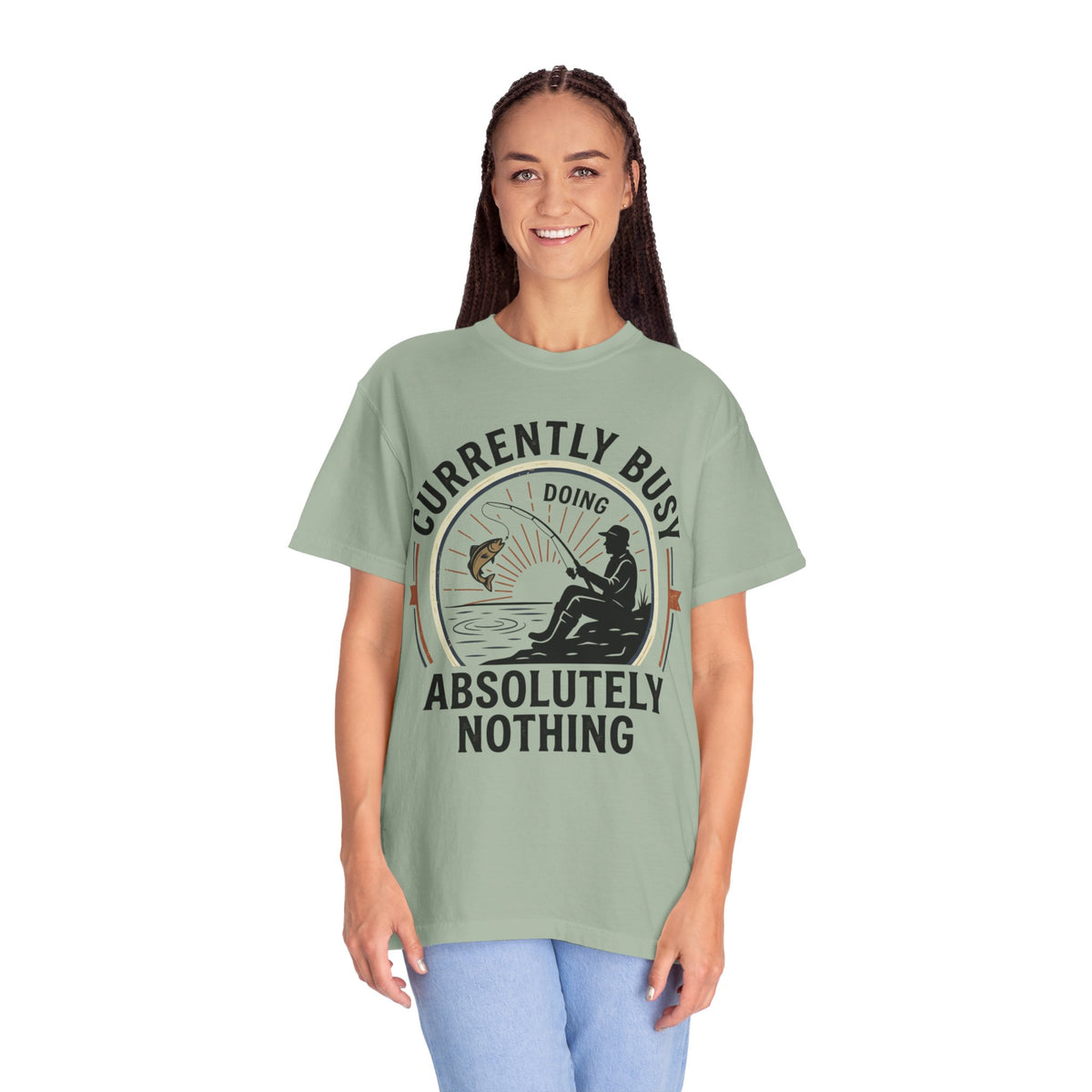 T-Shirt — Currently Busy Doing Absolutely Nothing Fishing Graphic