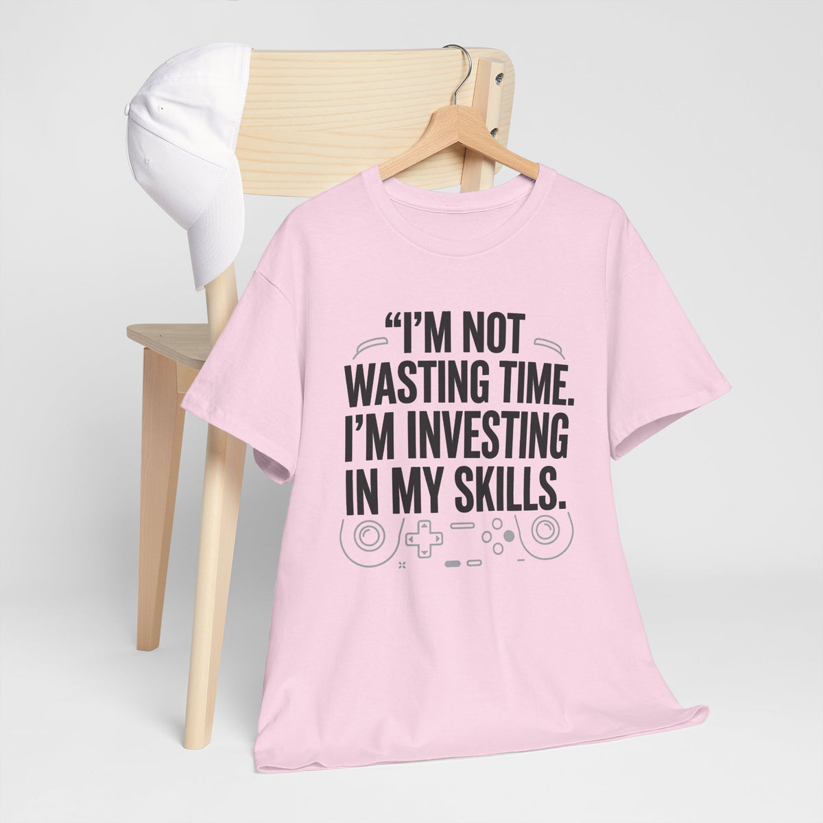 Gaming Tee - "I'm Not Wasting Time, I'm Investing In My Skills" Motivational Gamer T-Shirt