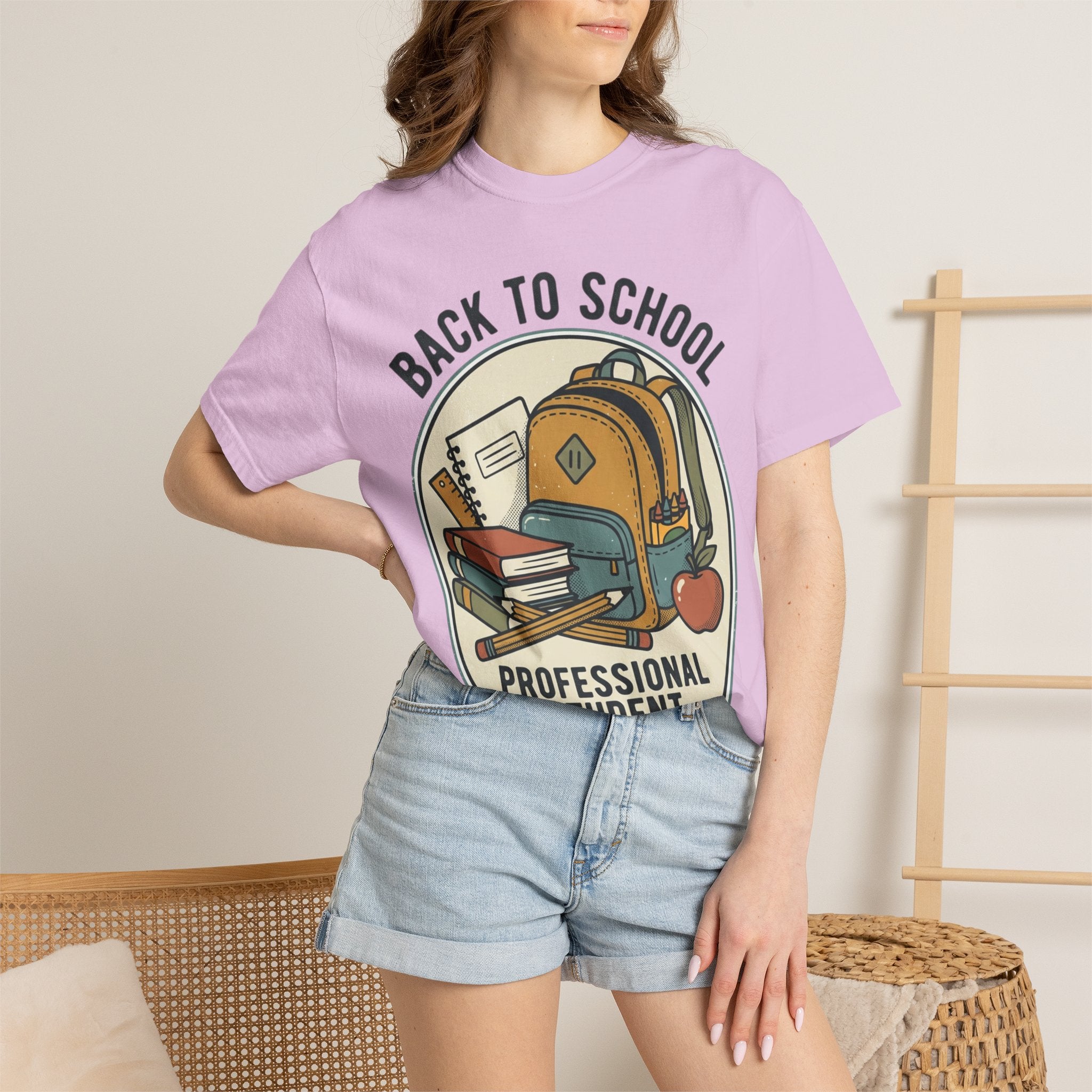 Back to School 'Professional Student' T-Shirt — Backpack & Books Graphic