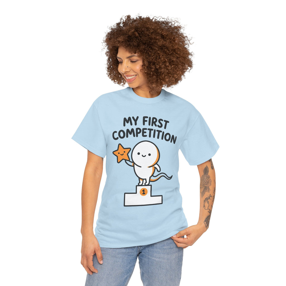 My First Competition Kids T‑Shirt – Cute Champ Podium Design