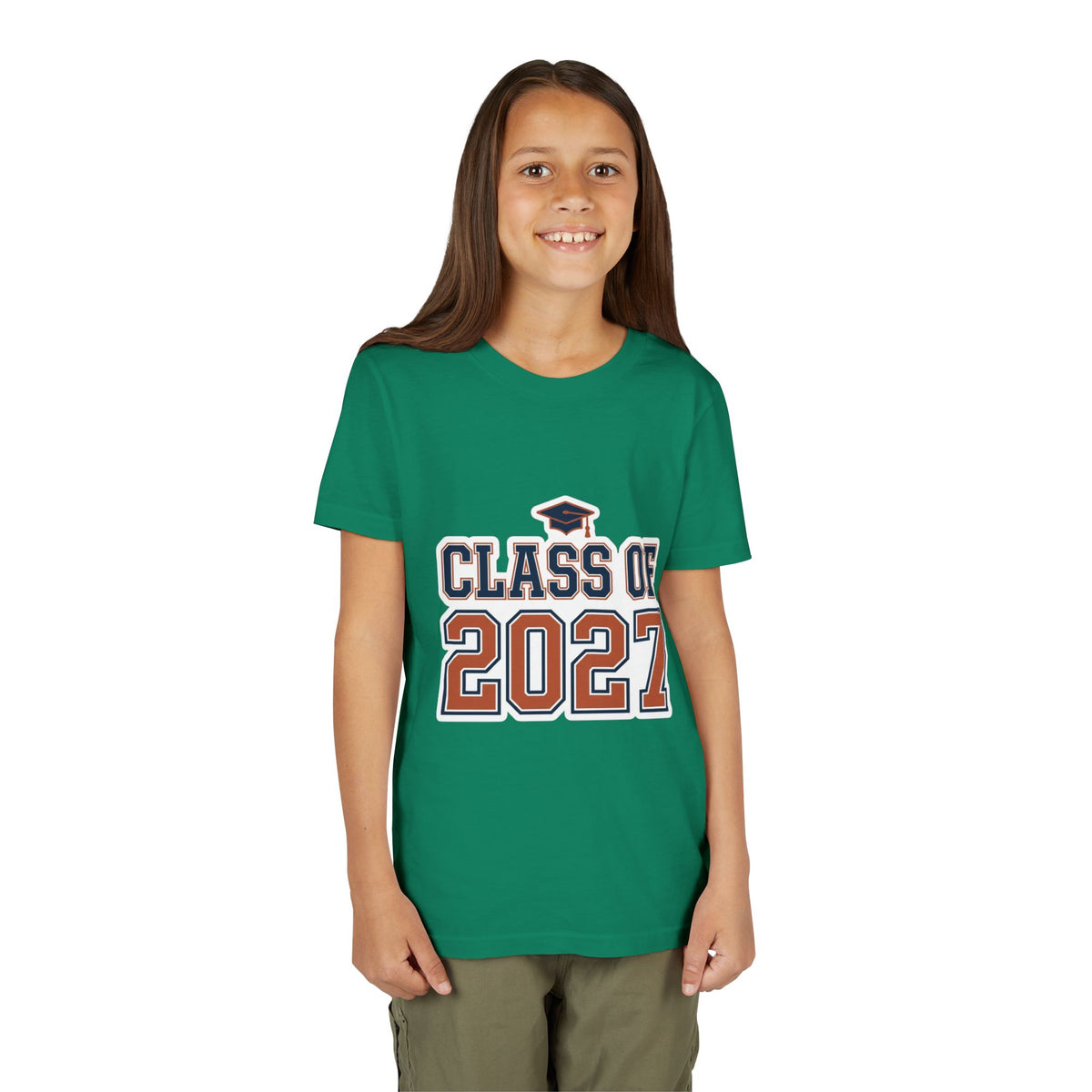 Class of 2027 Graduation Cap Kids Tee
