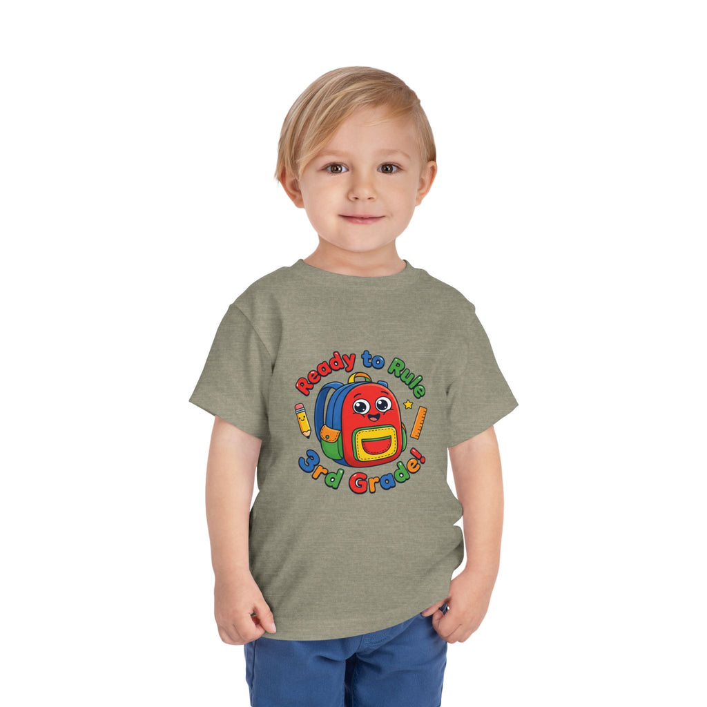 Toddler Tee — "Ready to Rule: 3rd Grader" Back-to-School Backpack Design