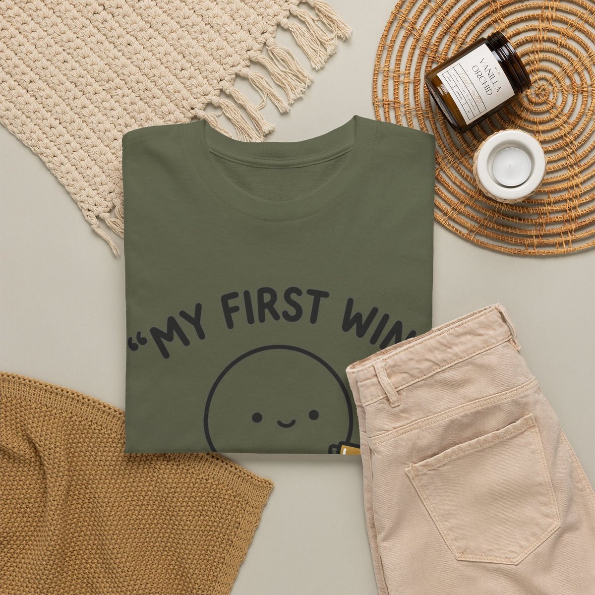 My First Win T-Shirt — Cute Sperm Trophy Graphic Tee