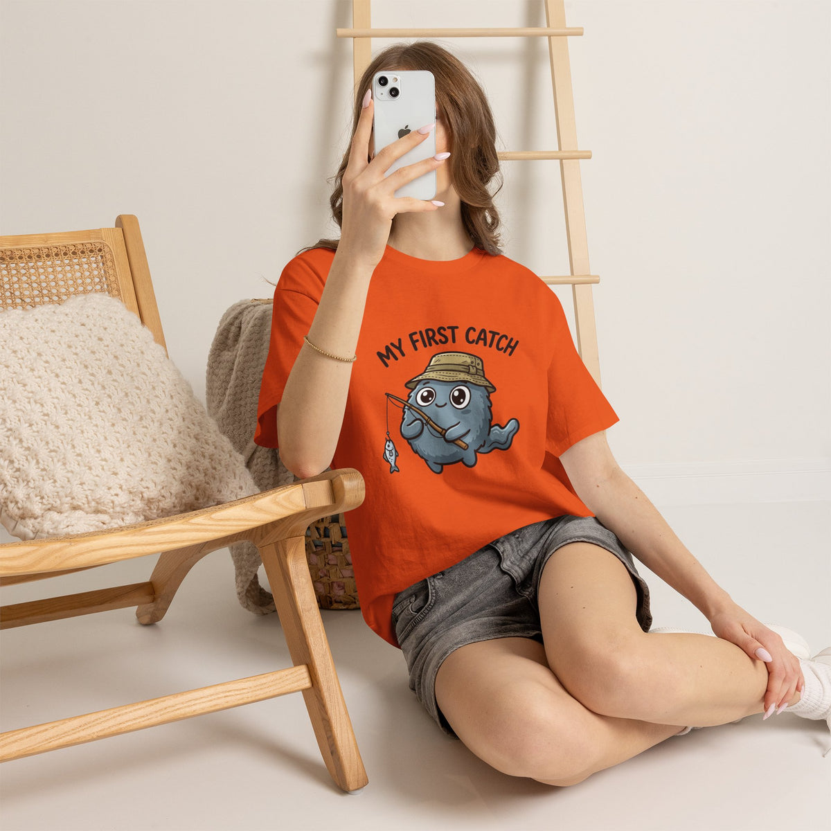 T-Shirt — "My First Catch" Cute Baby Narwhal Fishing Tee