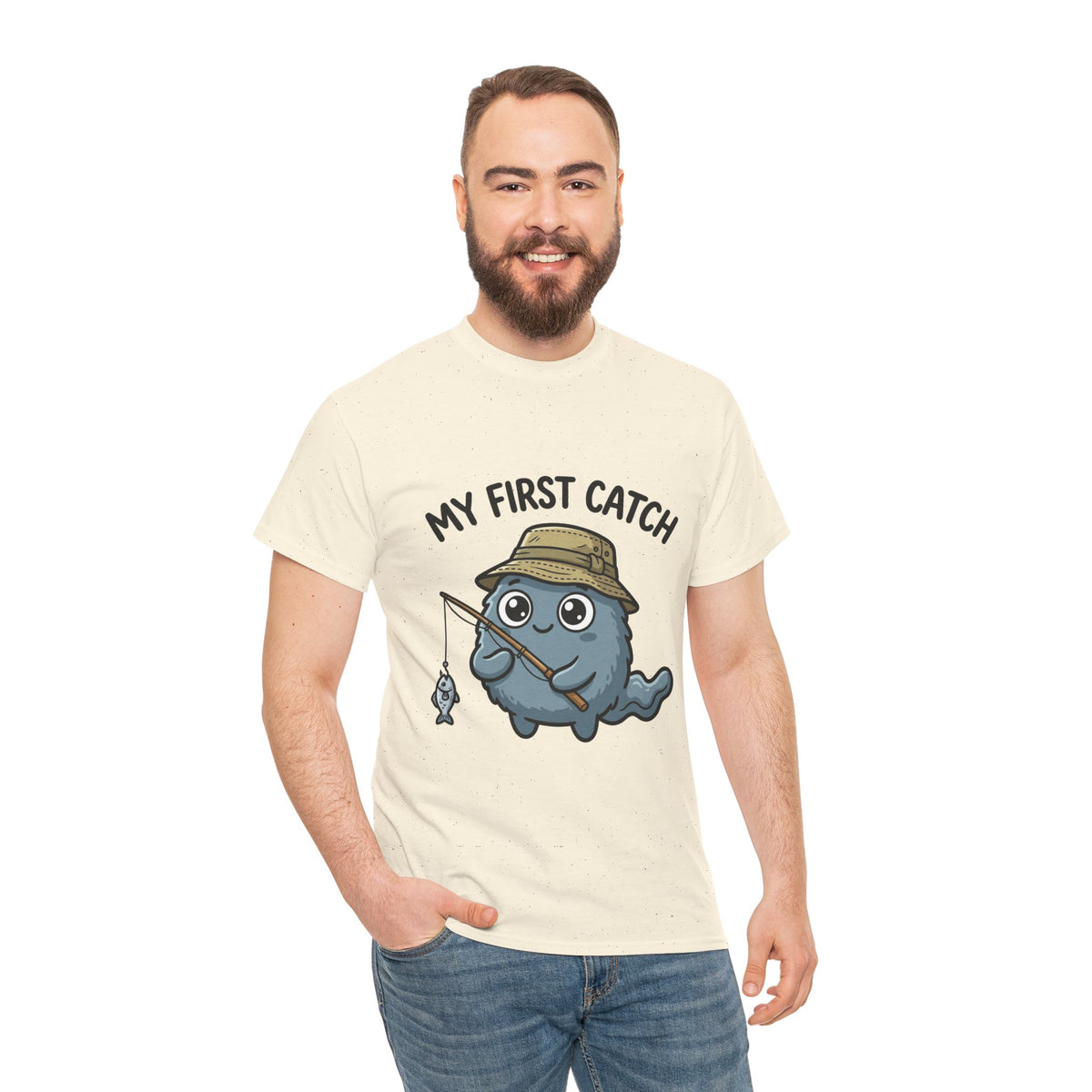 T-Shirt — "My First Catch" Cute Baby Narwhal Fishing Tee