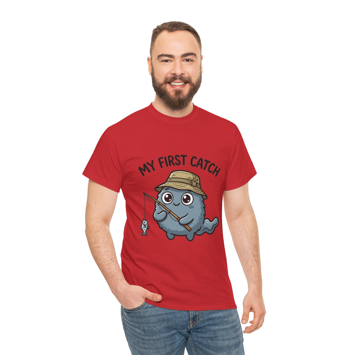 T-Shirt — "My First Catch" Cute Baby Narwhal Fishing Tee