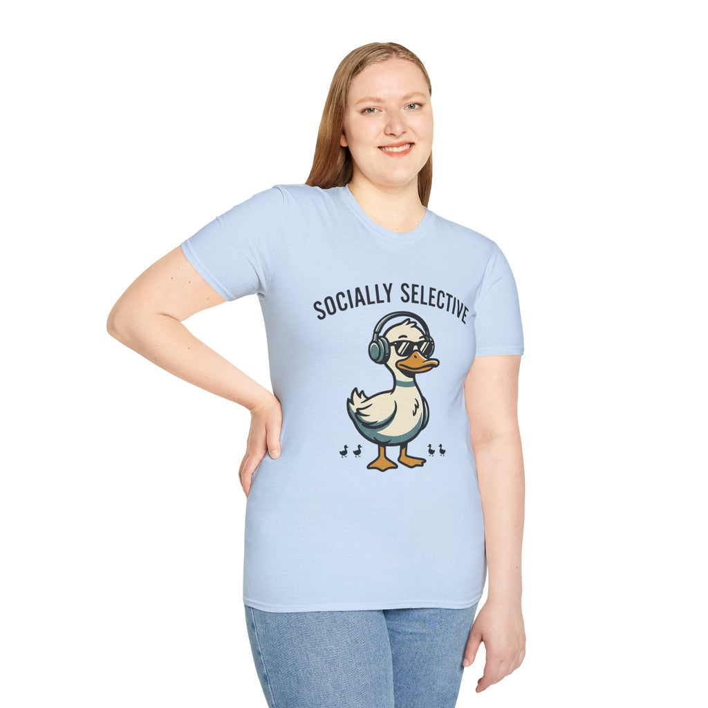 Socially Selective Duck T-Shirt — Funny Introvert Graphic Tee