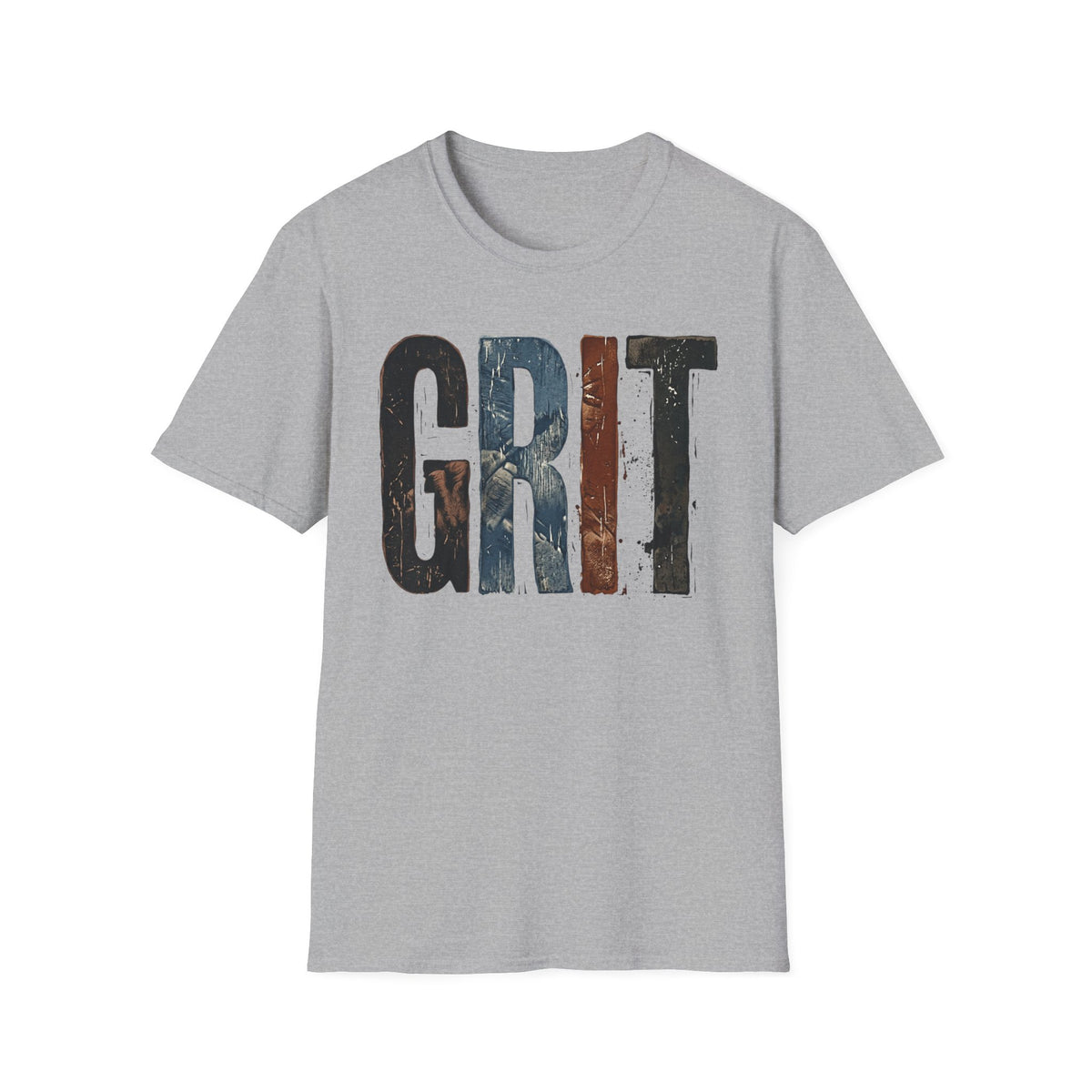 Grit Graphic T-Shirt — Rustic Patriotic Stripes Motivational Tee