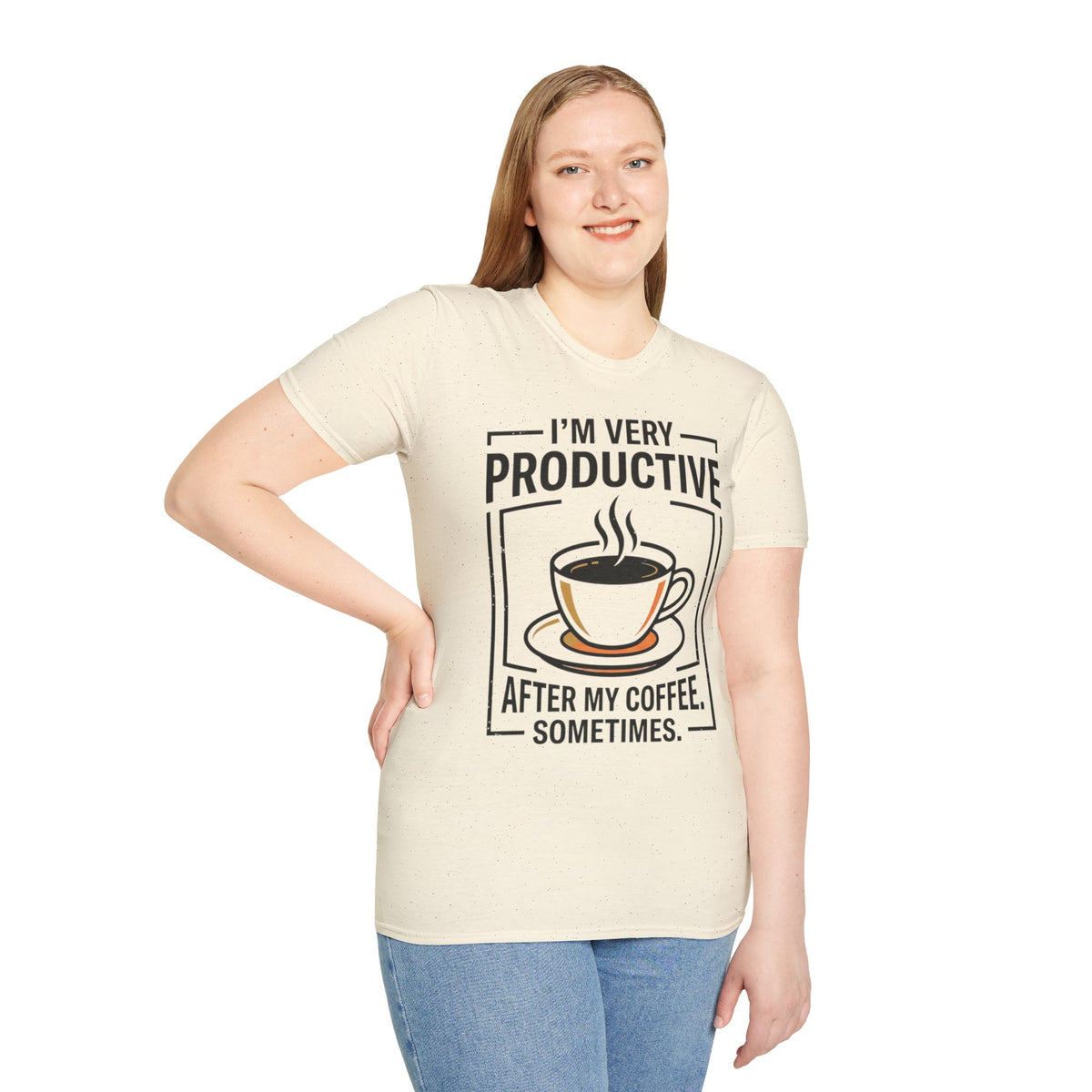 Coffee T-Shirt — "I'm Very Productive After My Coffee... Sometimes"