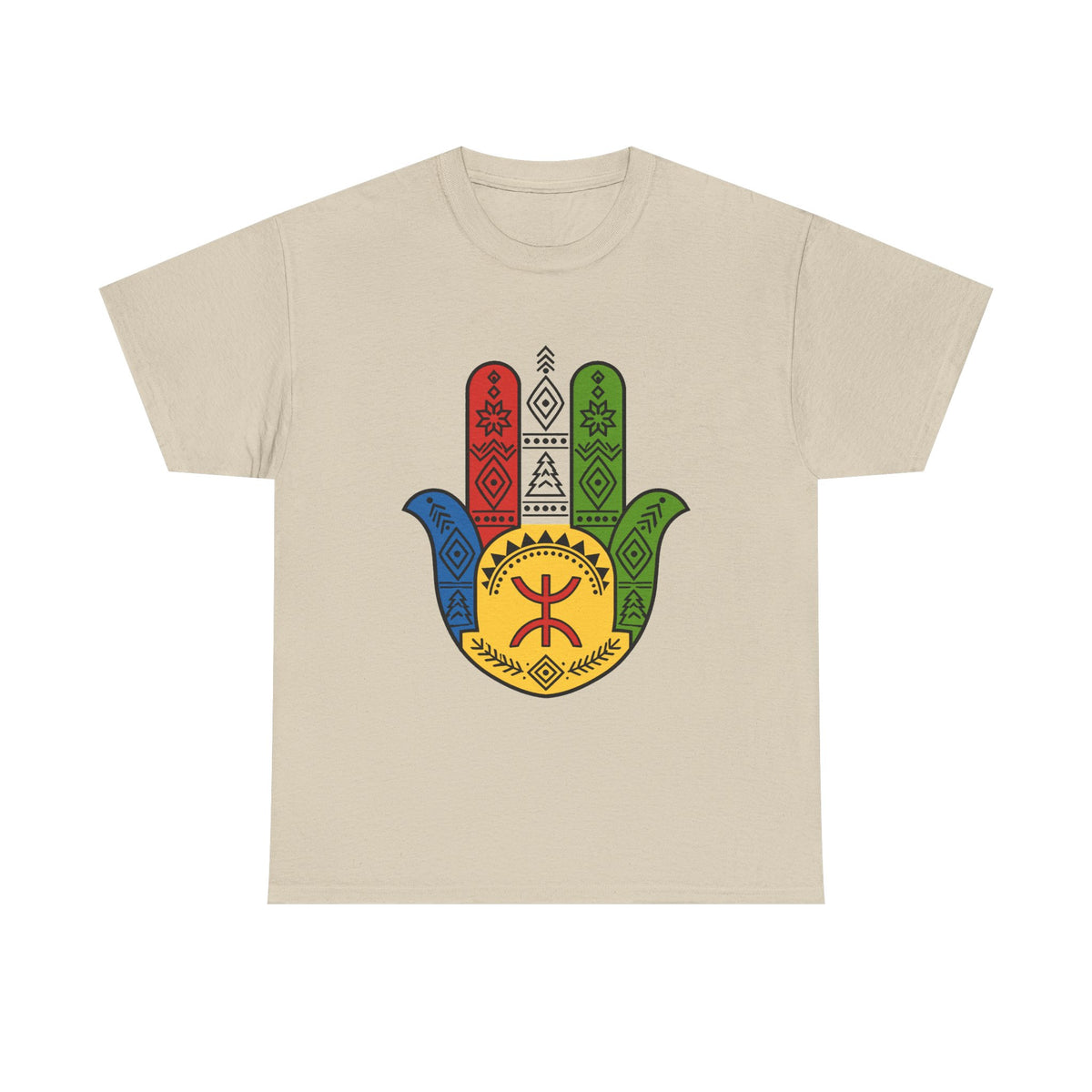 Hamsa Hand T-Shirt — Colorful Ethiopian Symbol Protection Tee