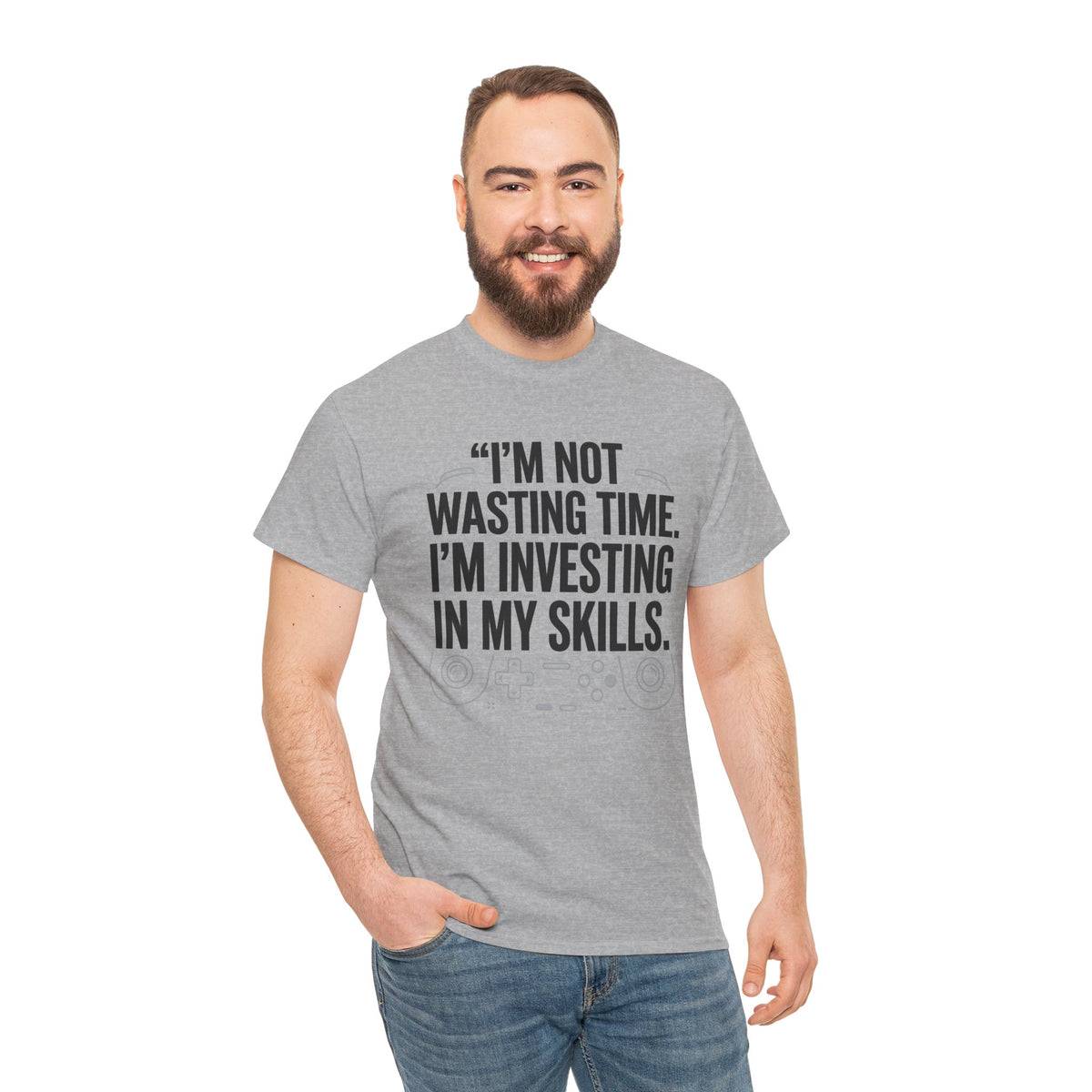 Gaming Tee - "I'm Not Wasting Time, I'm Investing In My Skills" Motivational Gamer T-Shirt