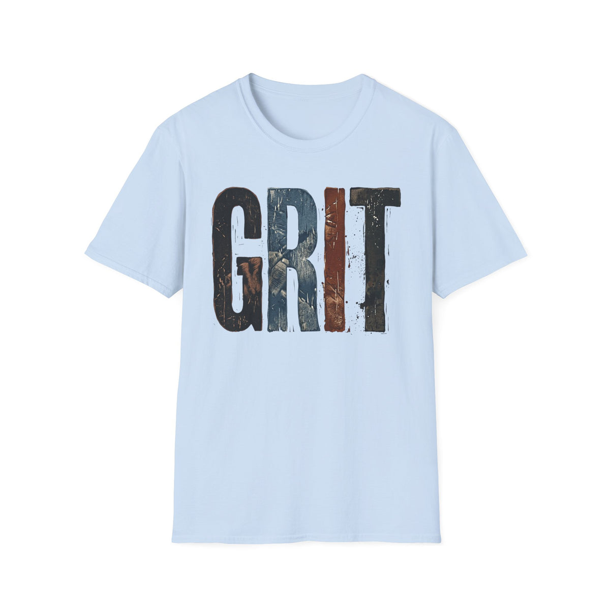 Grit Graphic T-Shirt — Rustic Patriotic Stripes Motivational Tee